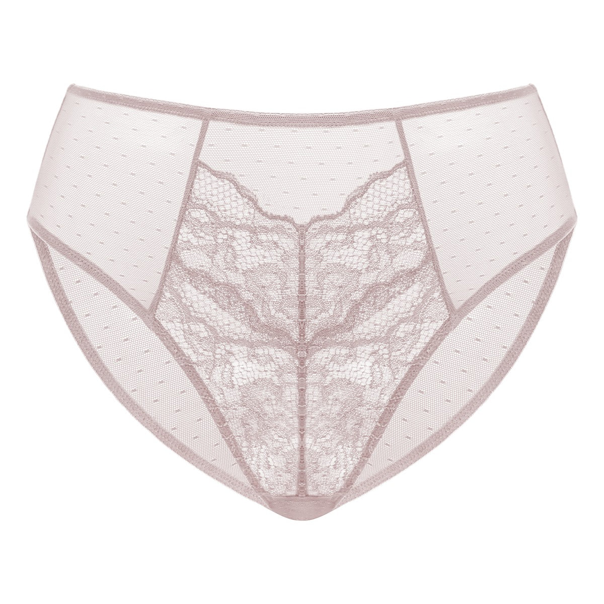 Enchante High-Rise Dark Pink Lace Brief Underwear - HSIA