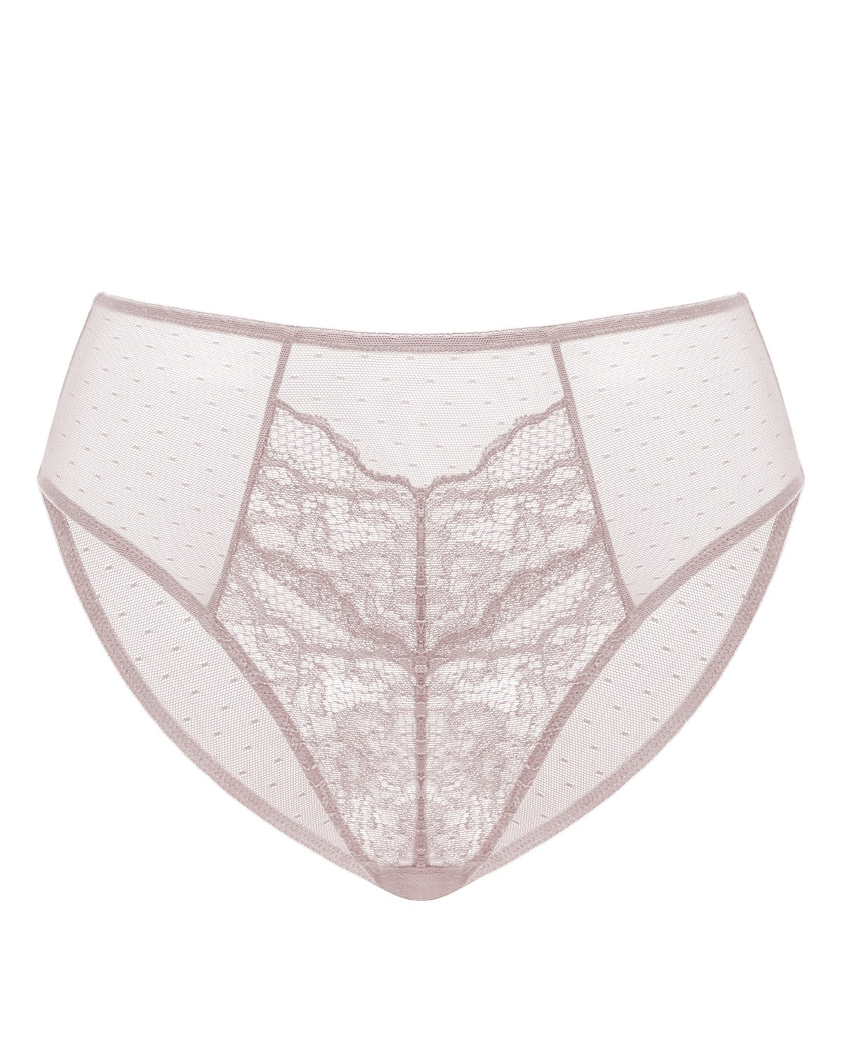 Enchante High-Rise Dark Pink Lace Brief Underwear - HSIA