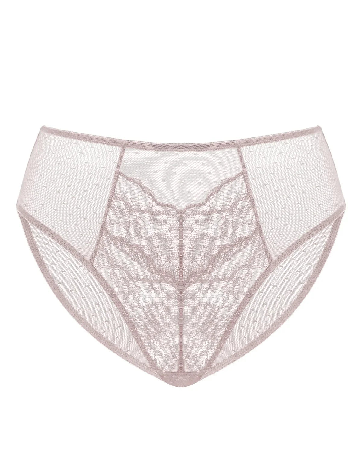 Enchante High-Rise Dark Pink Lace Brief Underwear - HSIA