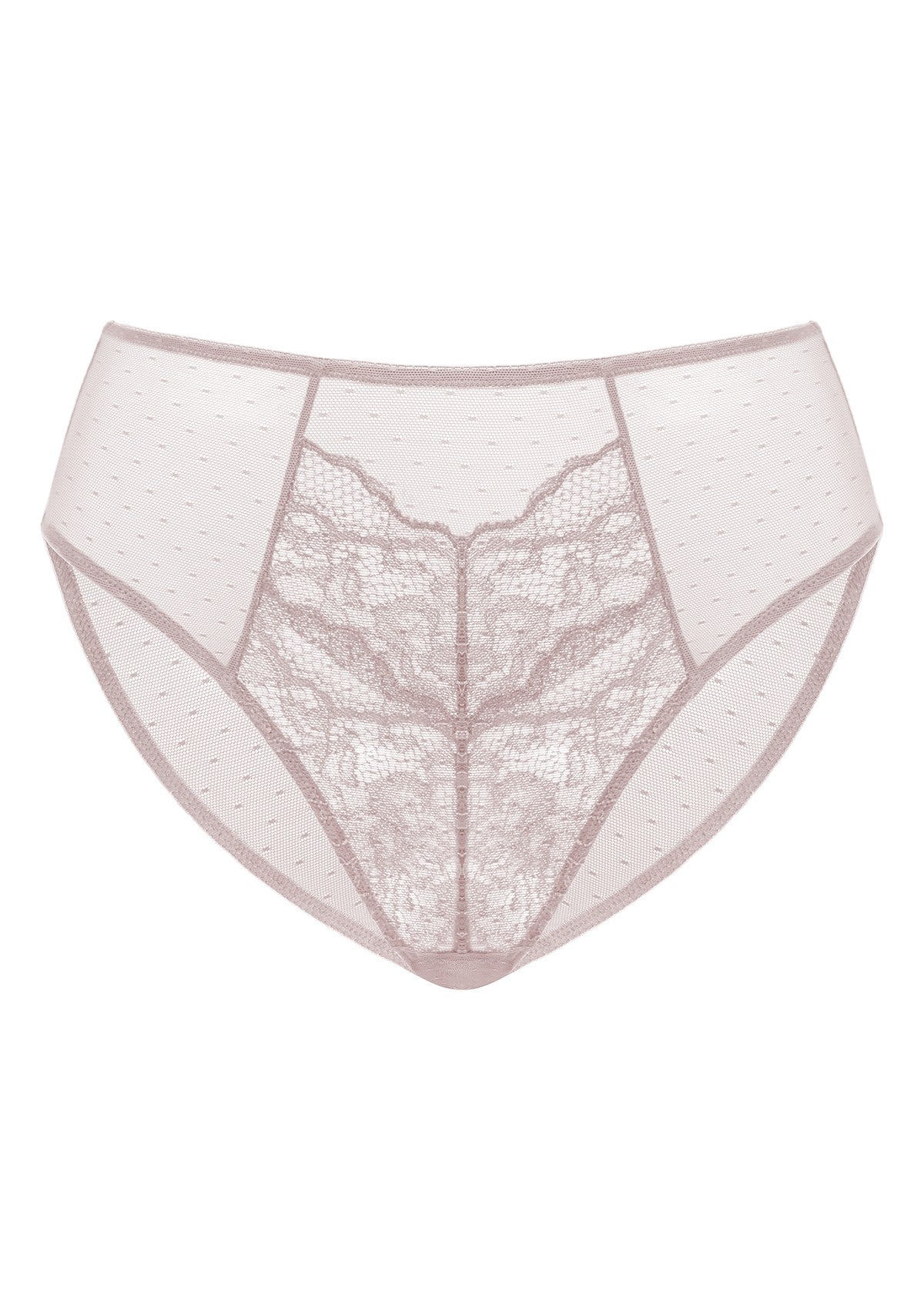 Enchante High-Rise Dark Pink Lace Brief Underwear - HSIA
