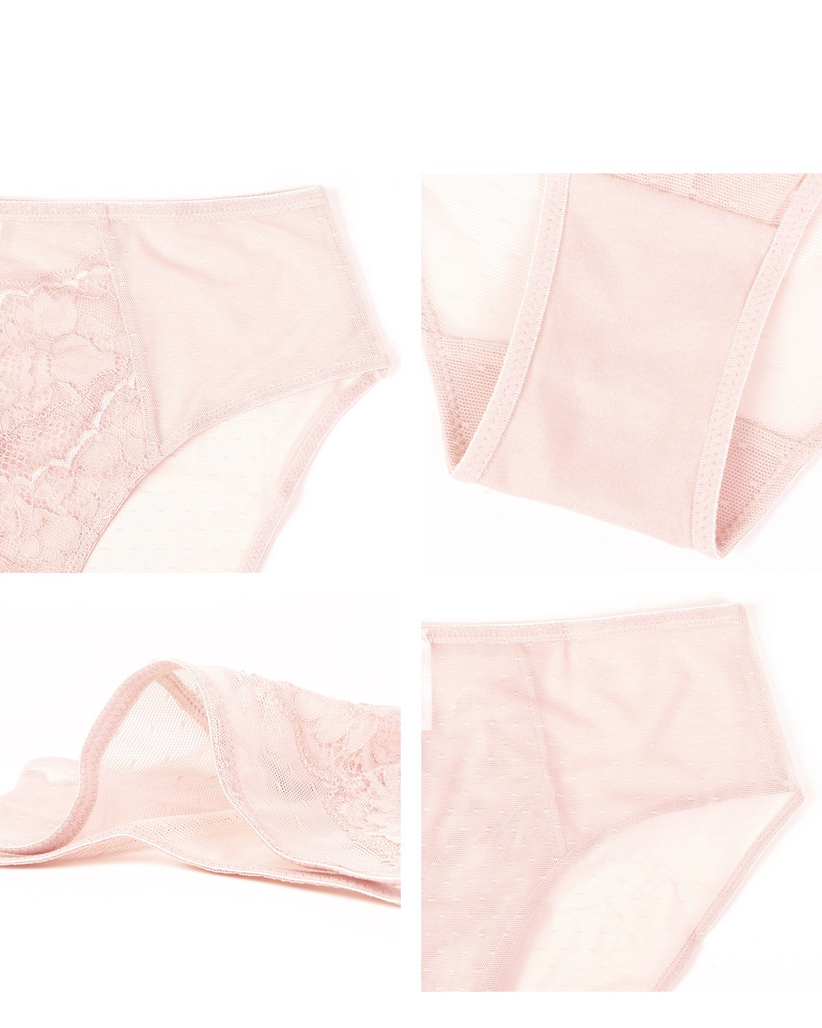 Enchante High-Rise Dusty Peach Lace Brief Underwear - HSIA