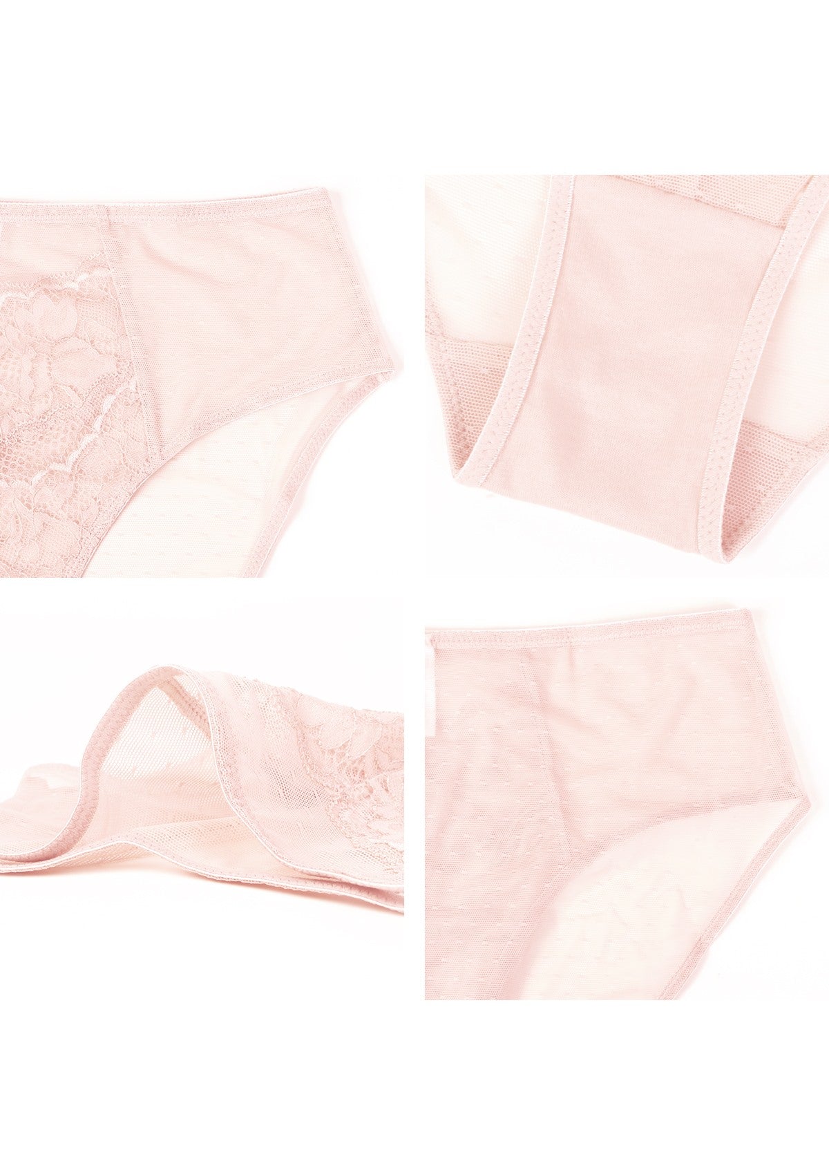 Enchante High-Rise Dusty Peach Lace Brief Underwear - HSIA