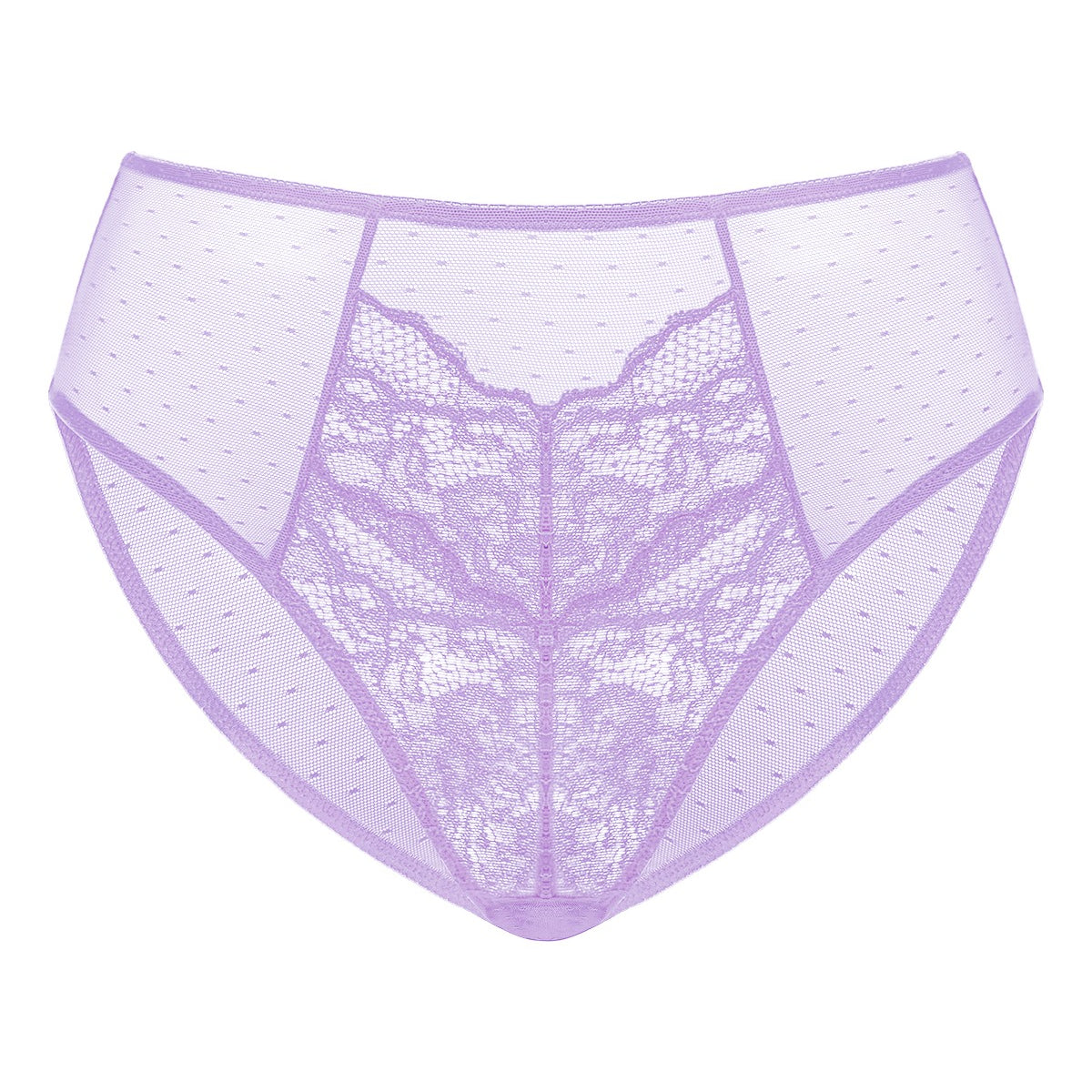 Enchante High-Rise Purple Lace Brief Underwear - HSIA