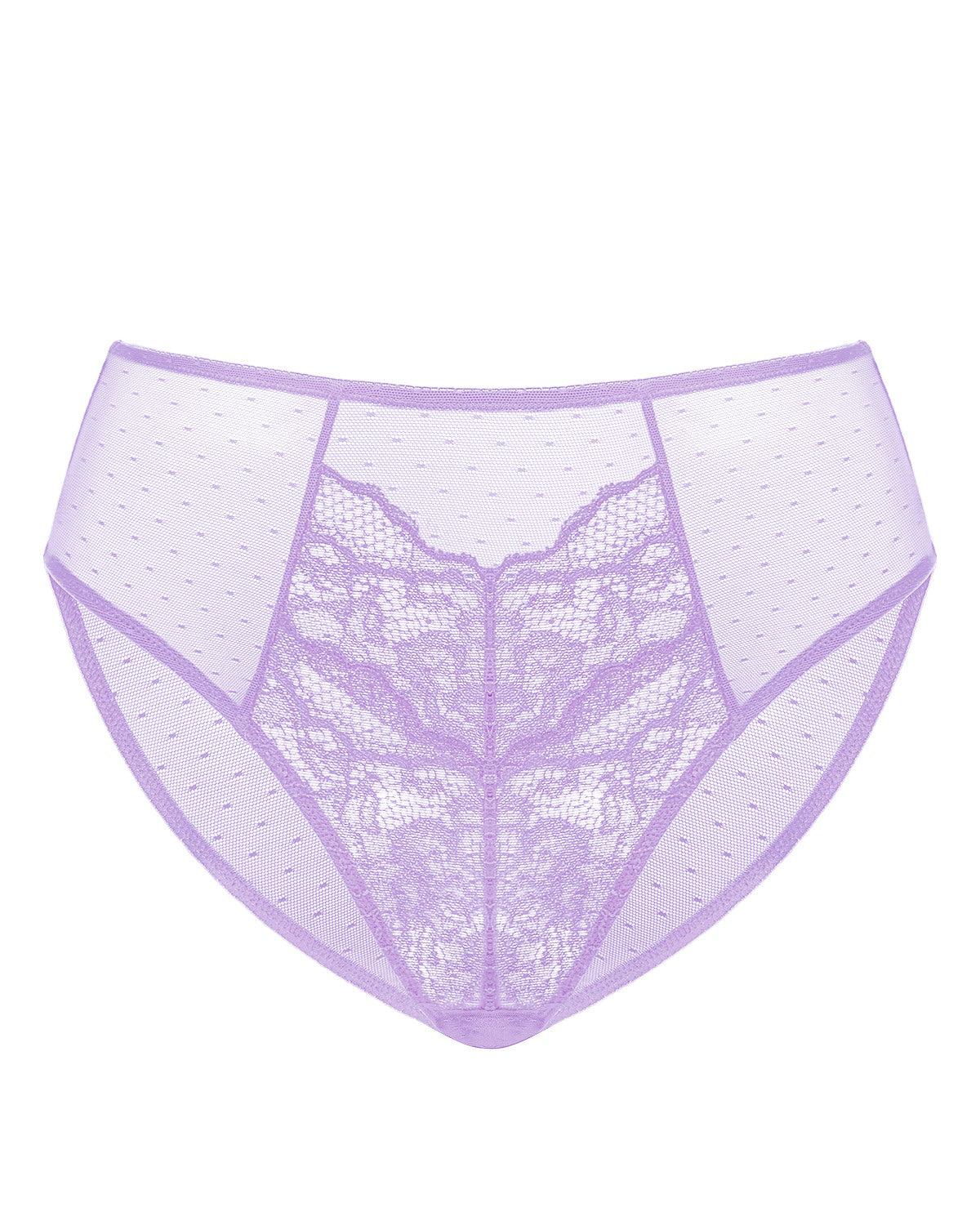 Enchante High-Rise Purple Lace Brief Underwear - HSIA
