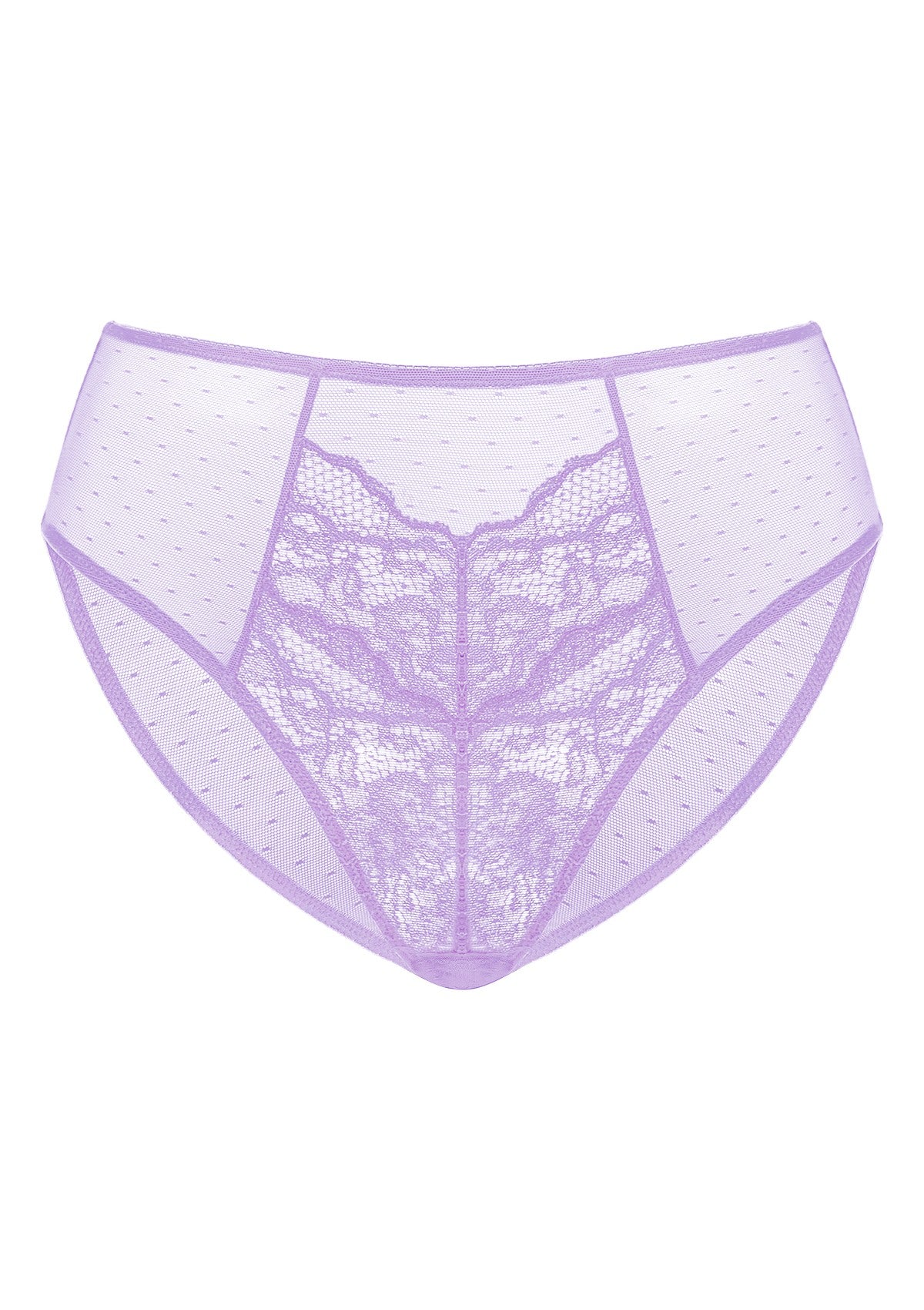 Enchante High-Rise Purple Lace Brief Underwear - HSIA
