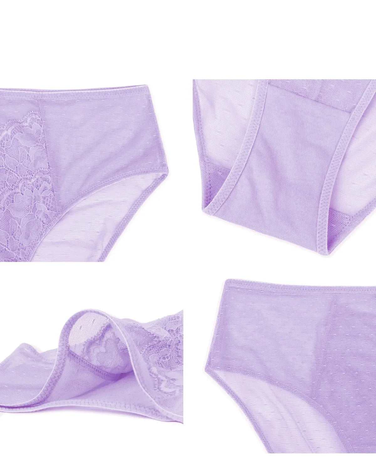 Enchante High-Rise Purple Lace Brief Underwear - HSIA