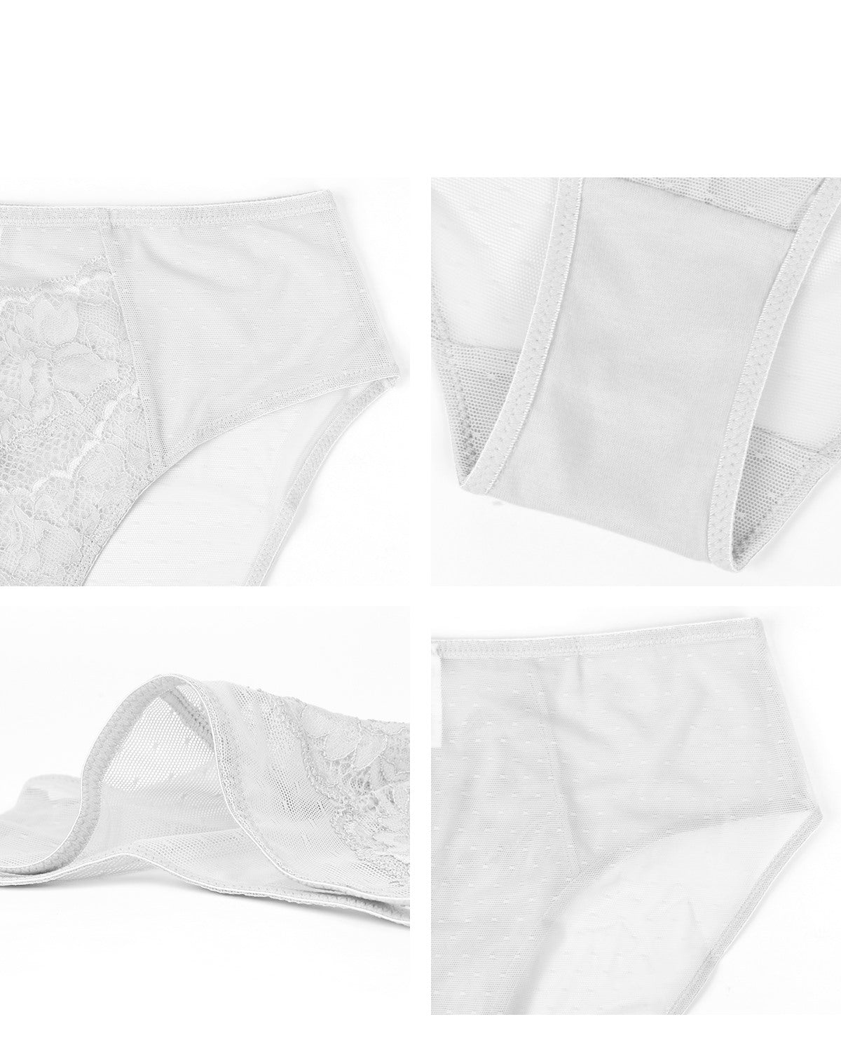 Momship Enchante High-Rise White Lace Brief Underwear - HSIA