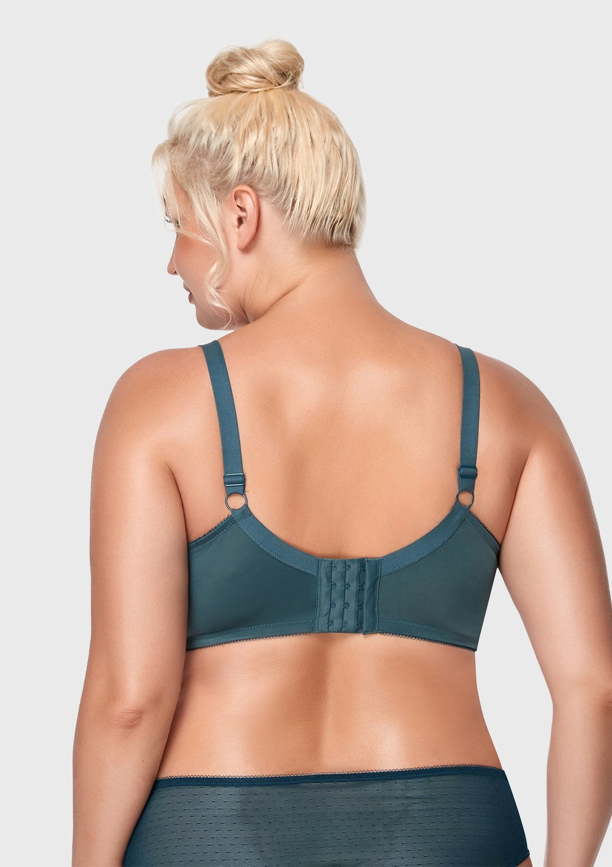 (Cardi B recommends)HSIA Enchante Lace Soft Mesh Blue Unlined Underwire Bra - HSIA