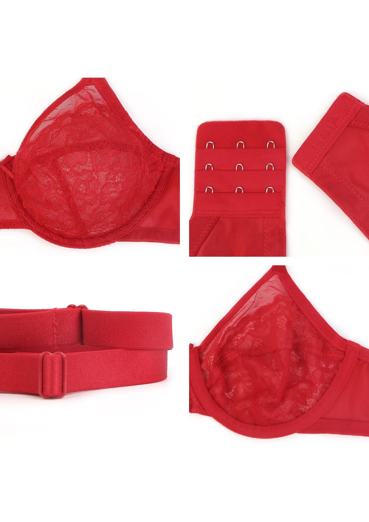 (Cardi B recommends)Enchante Cocoa Brown Lace Unlined Full Coverage Underwire Bra - HSIA
