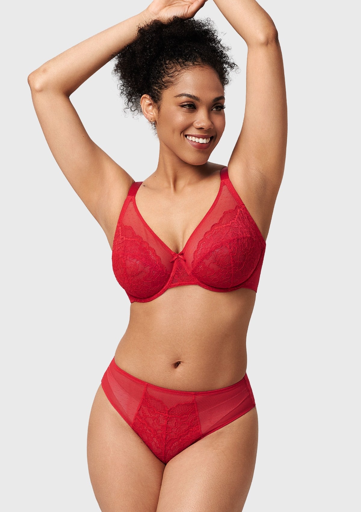 (Cardi B recommends)Enchante Cocoa Brown Lace Unlined Full Coverage Underwire Bra - HSIA