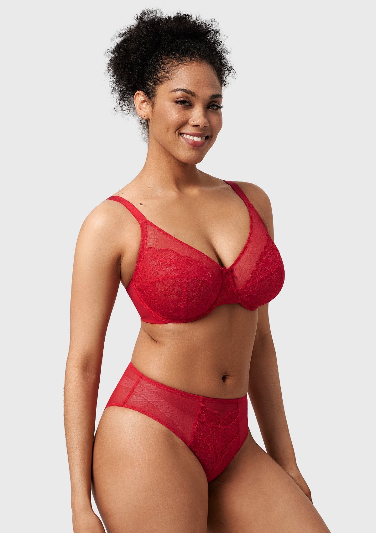 (Cardi B recommends)Enchante Unlined Non-padded Lace Underwire Bra - HSIA