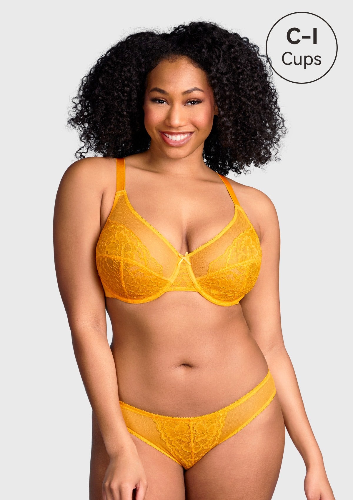 (Cardi B recommends)Enchante Yellow Lace Underwire Bra - HSIA