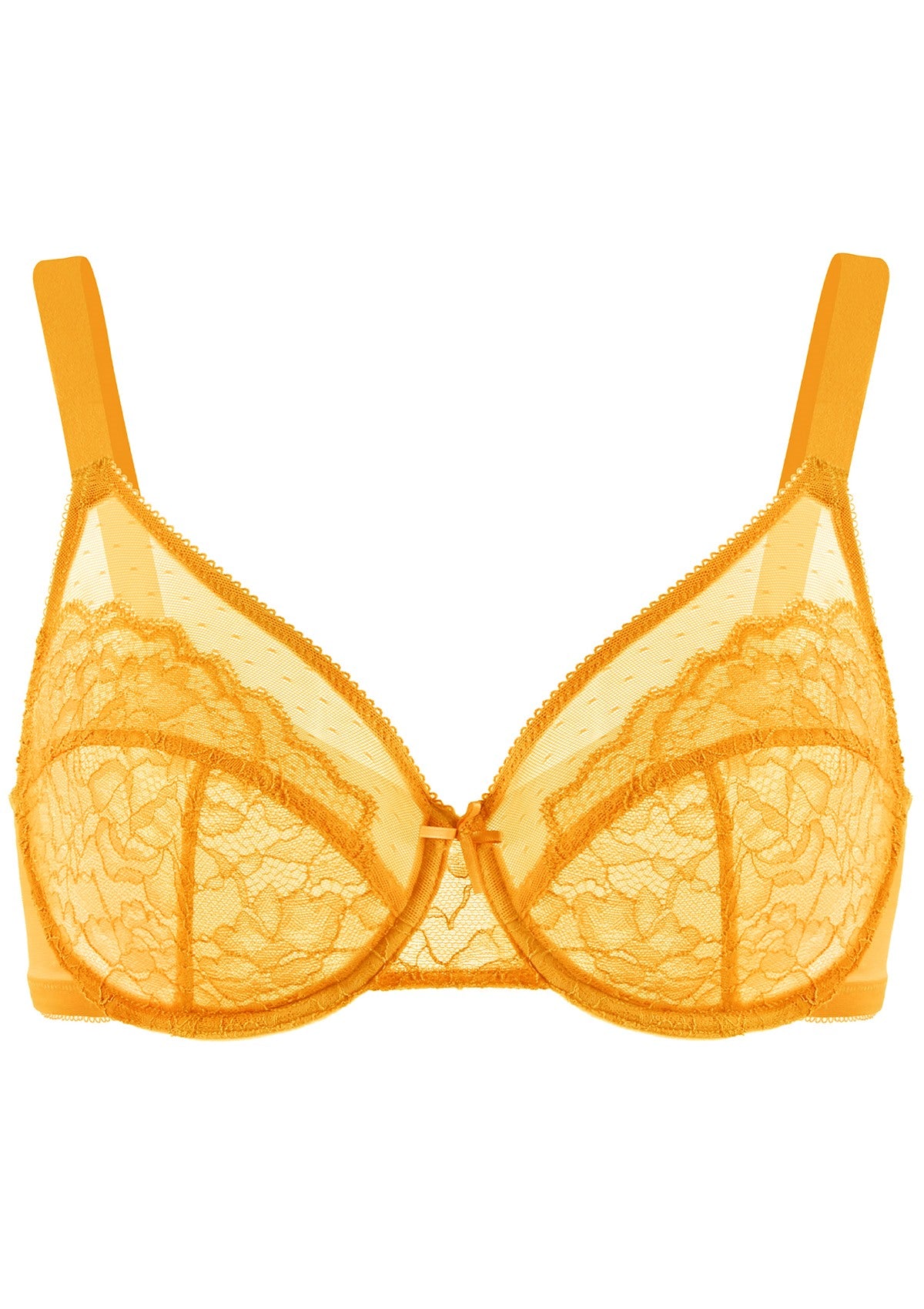 (Cardi B recommends)Enchante Yellow Lace Underwire Bra - HSIA