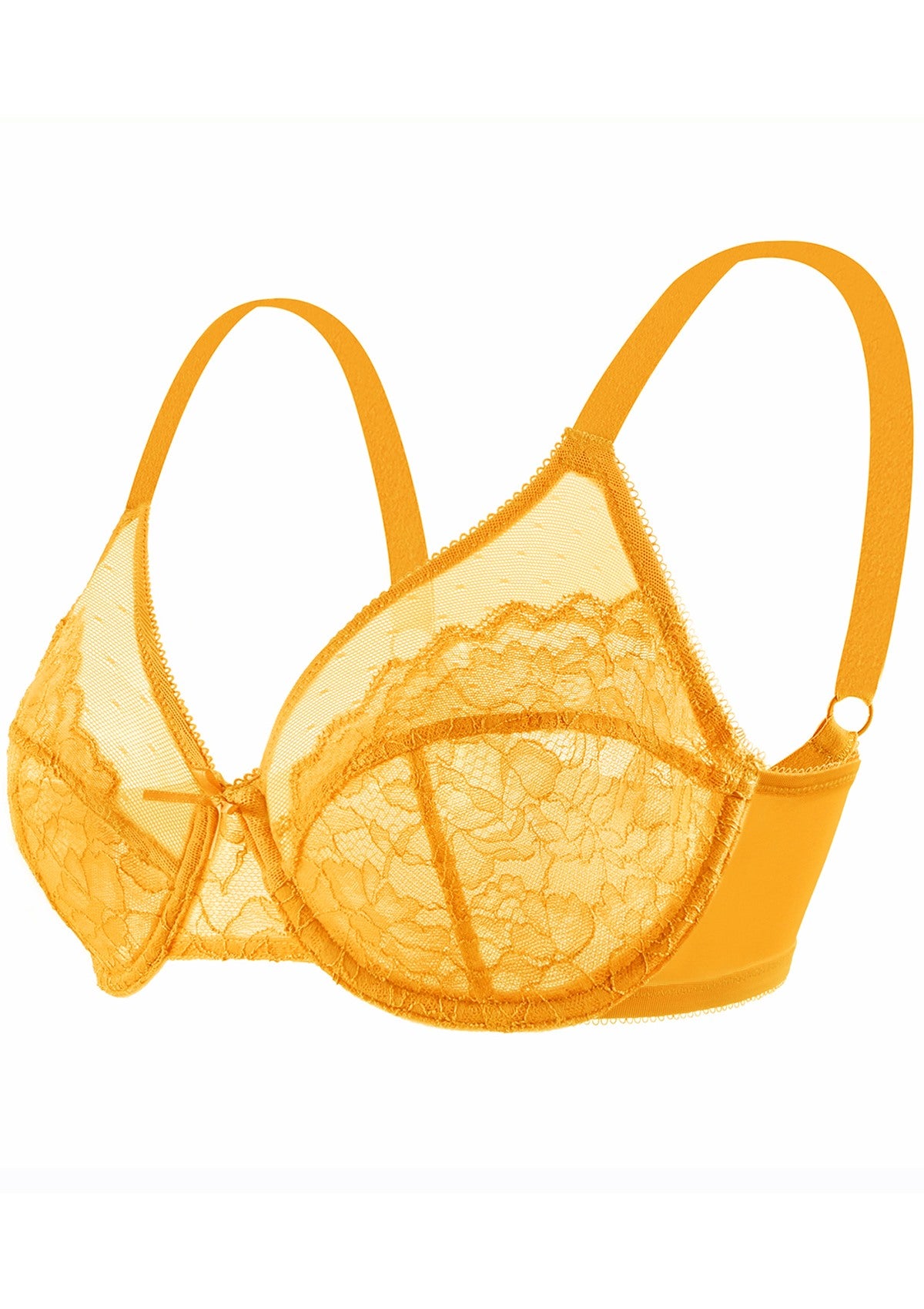 (Cardi B recommends)Enchante Yellow Lace Underwire Bra - HSIA