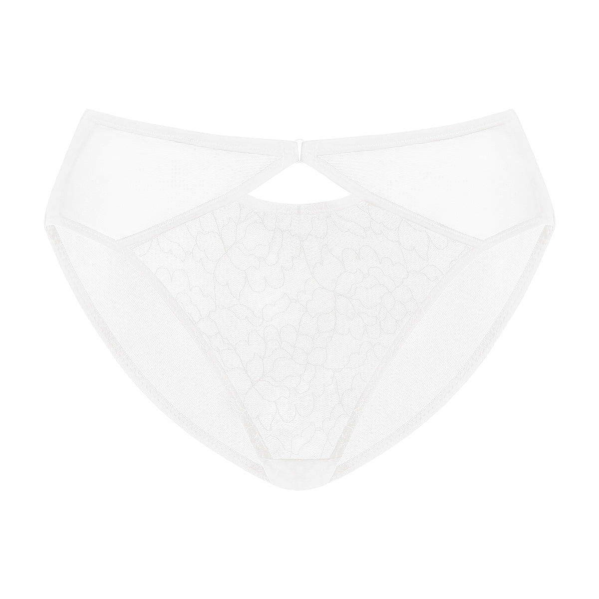 Ethereal Lines Embroidery Mesh Bikini Underwear - HSIA