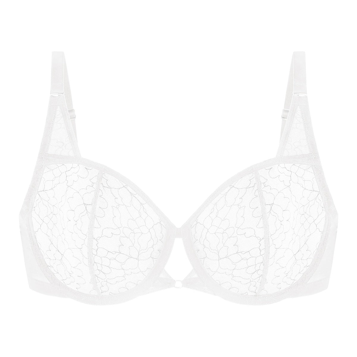 Ethereal Lines Embroidery Unlined Underwire Bra - HSIA