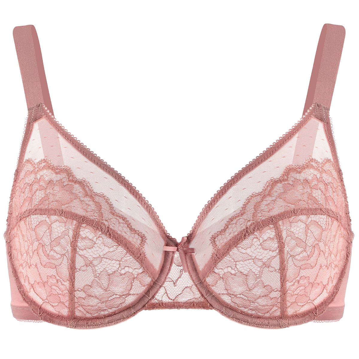 (Cardi B recommends)Enchante Pink Lace Underwire Bra - HSIA