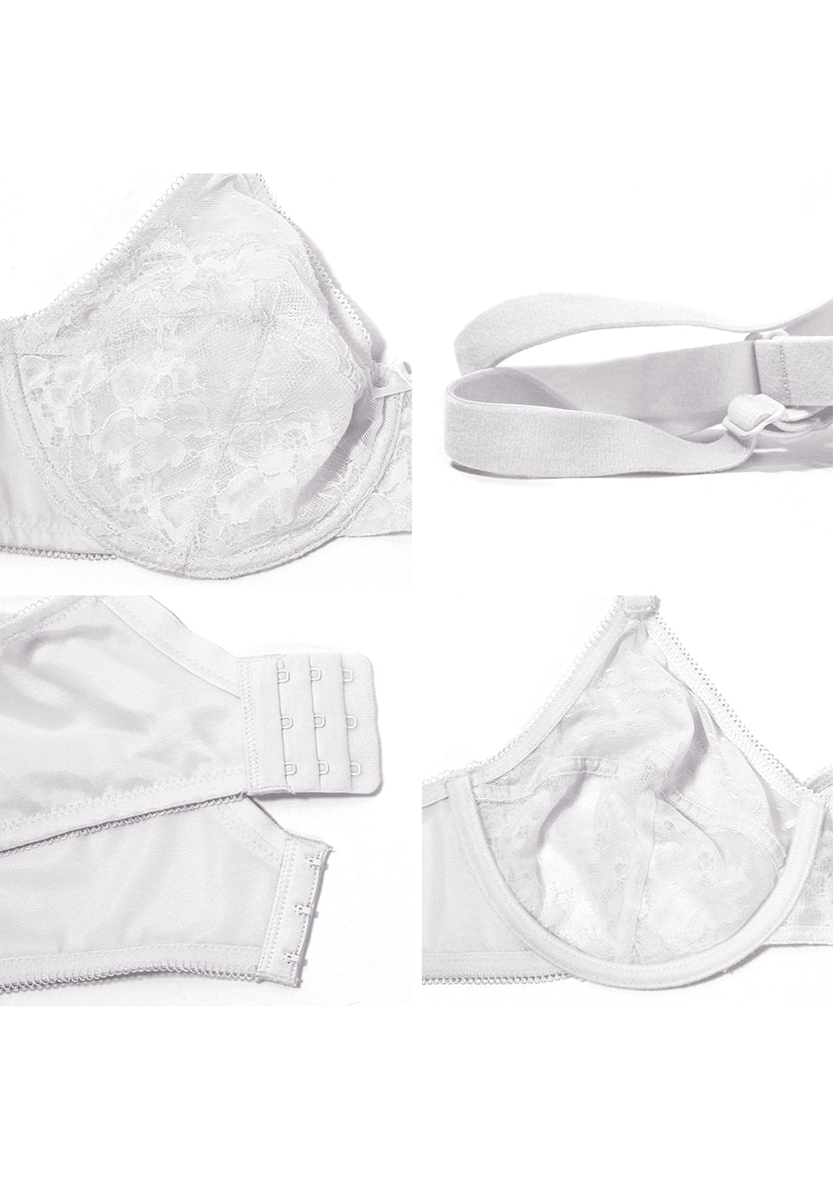 (Cardi B recommends)Enchante Lace Unlined Full Coverage Underwire Bra - HSIA