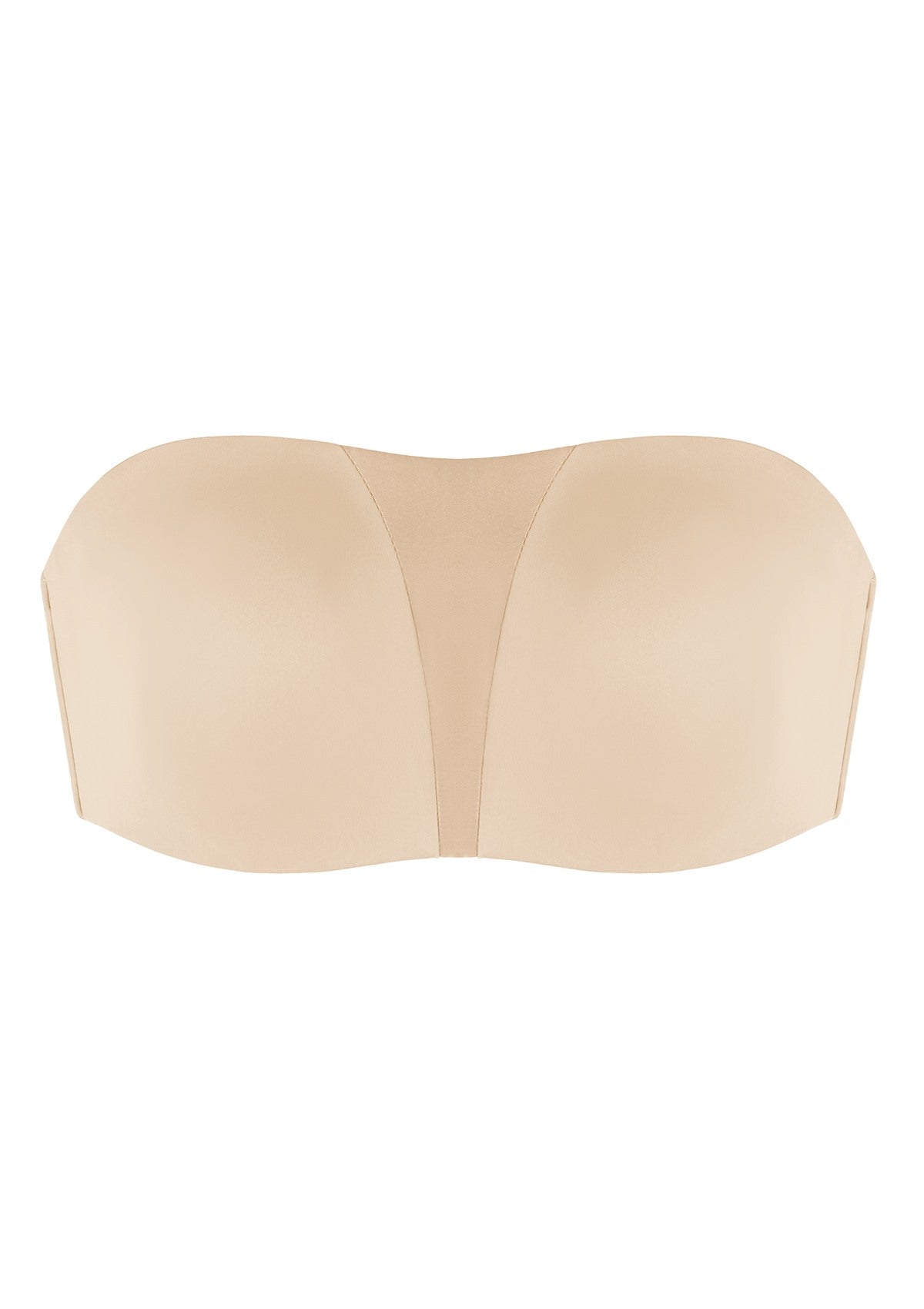Fiery Unlined Seamless Comfort Underwire Plus Size Bandeau Strapless Bra - HSIA