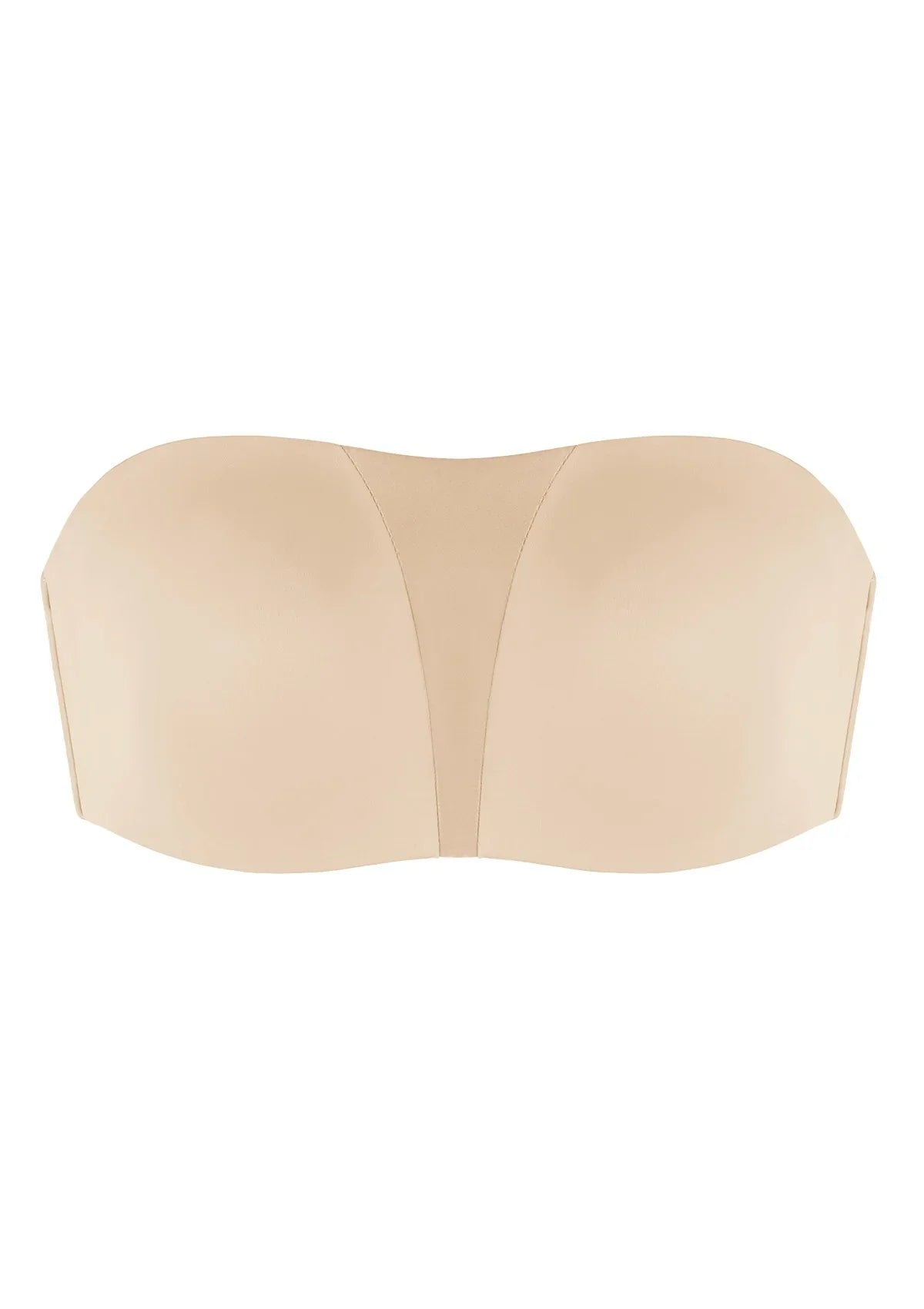 Fiery Unlined Seamless Comfort Underwire Plus Size Bandeau Strapless Bra - HSIA