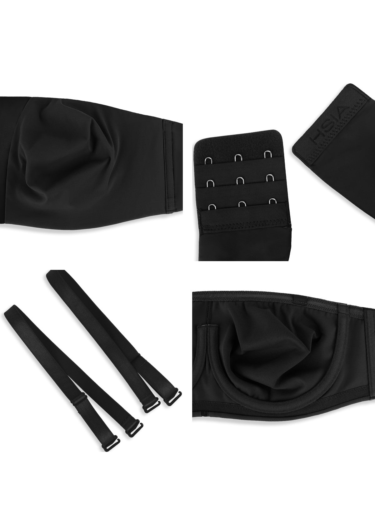 Fiery Unlined Seamless Comfort Underwire Plus Size Bandeau Strapless Bra - HSIA