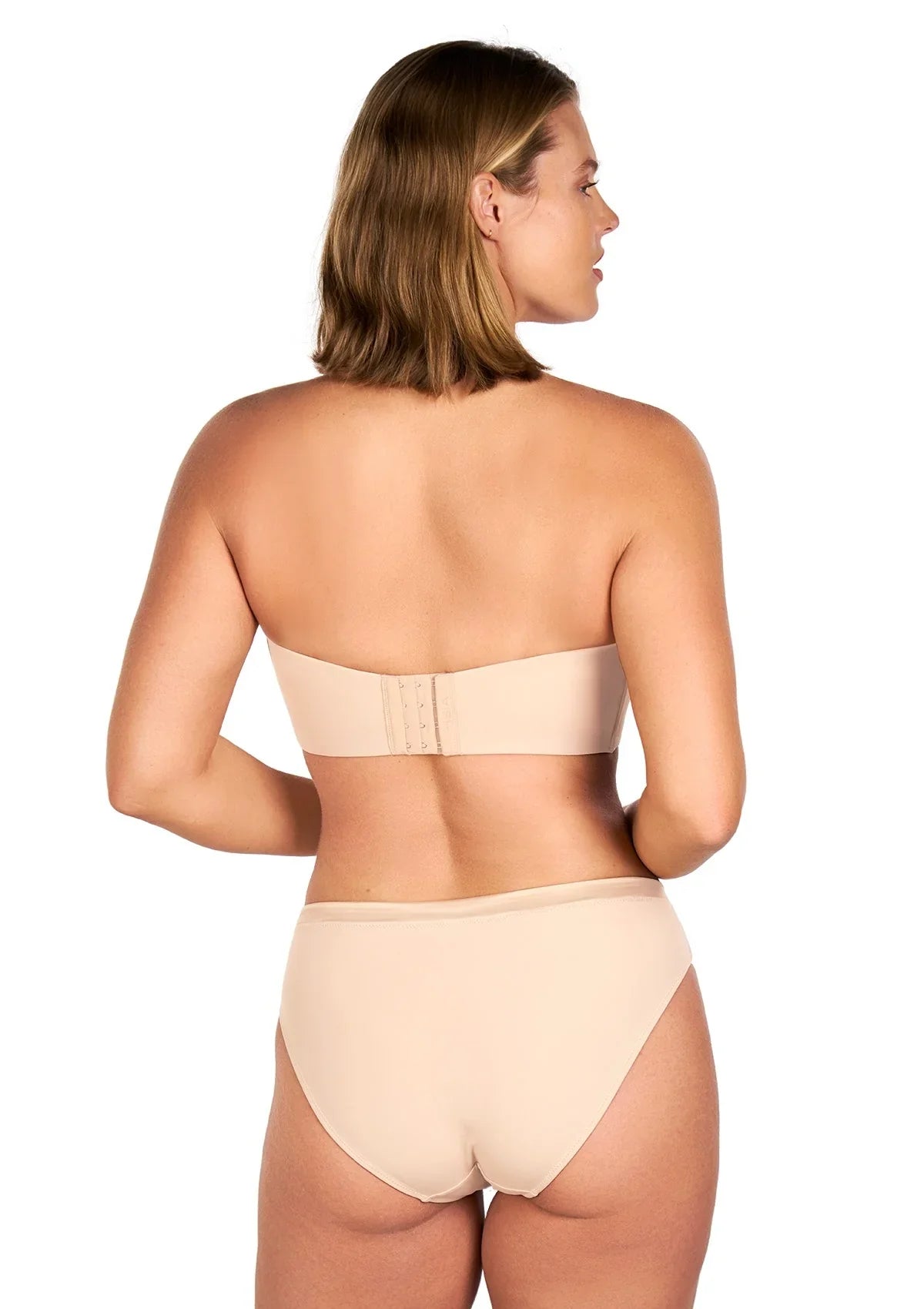 Fiery Unlined Seamless Comfort Underwire Plus Size Bandeau Strapless Bra - HSIA
