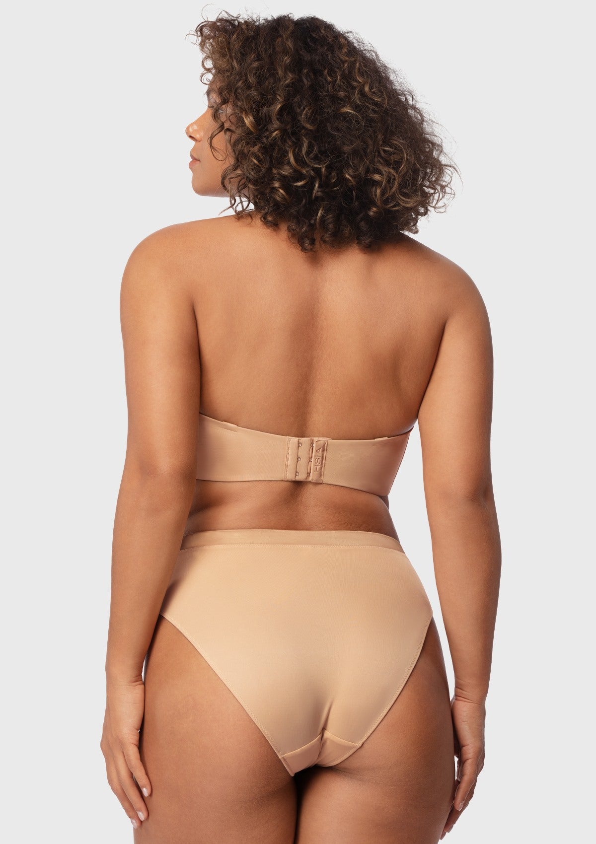 Fiery Unlined Seamless Comfort Underwire Plus Size Bandeau Strapless Bra - HSIA