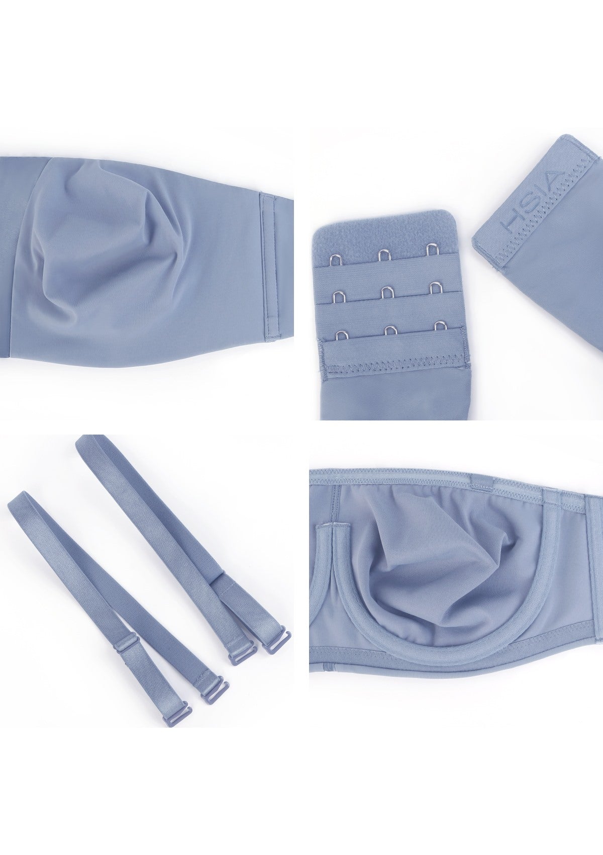 Fiery Unlined Seamless Comfort Underwire Plus Size Bandeau Strapless Bra - HSIA