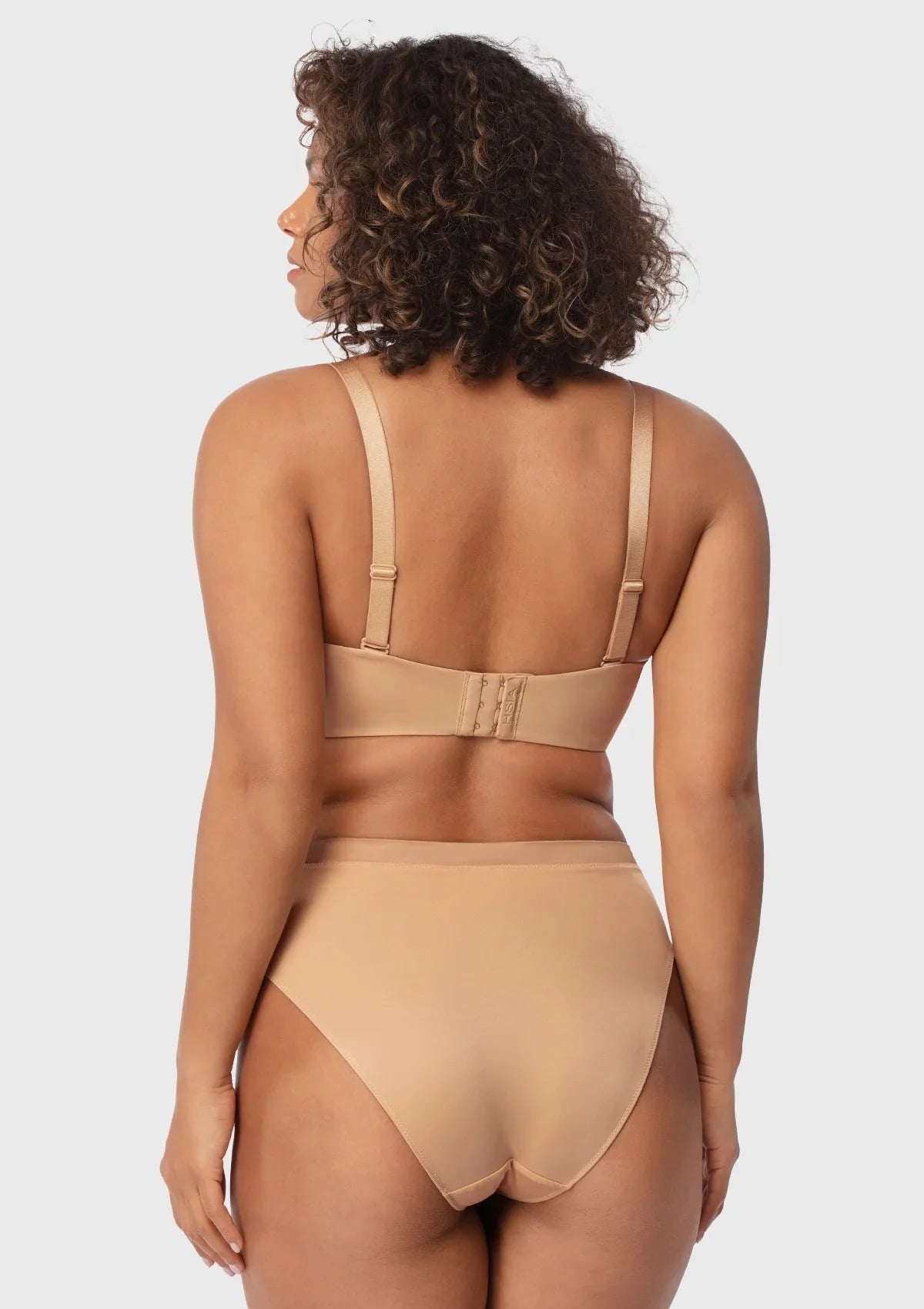 Fiery Unlined Seamless Comfort Underwire Plus Size Bandeau Strapless Bra - HSIA