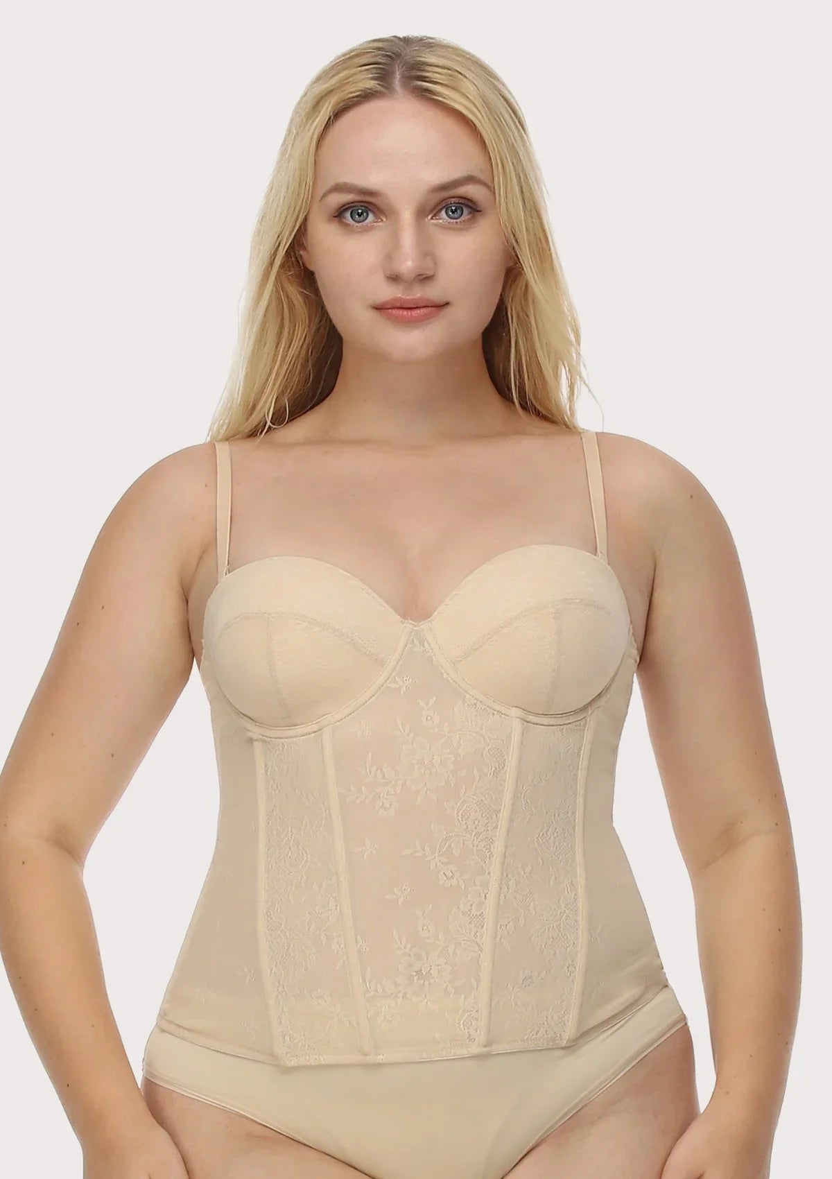 Gracious Overbust Lace Corset Bustier - HSIA