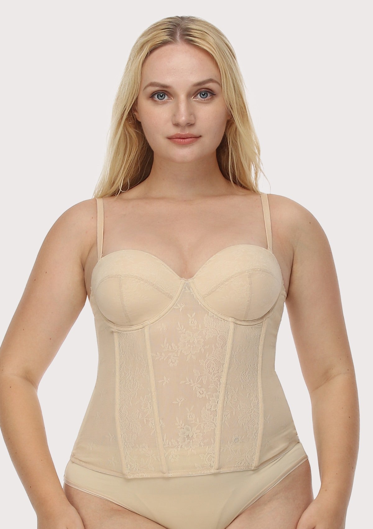 Gracious Overbust Lace Corset Bustier - HSIA