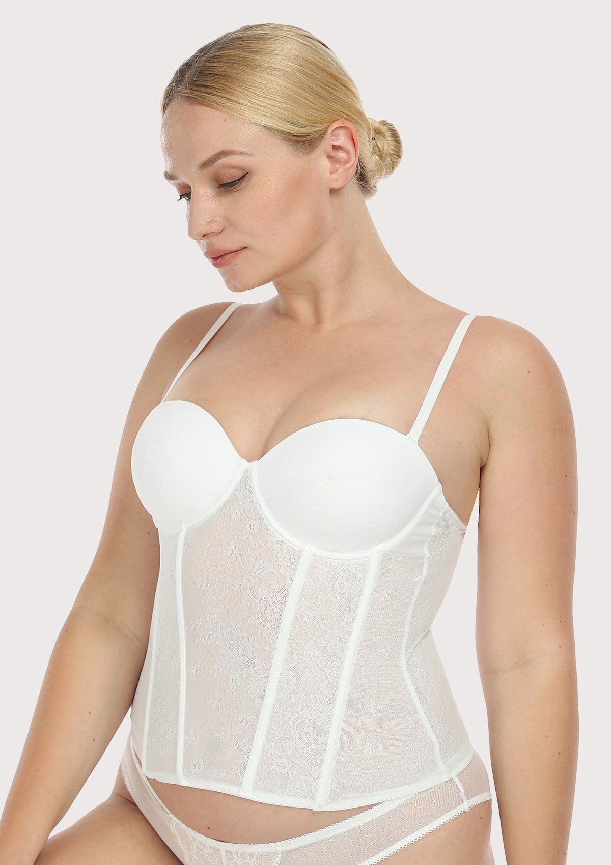 Gracious Overbust Lace Corset Bustier - HSIA