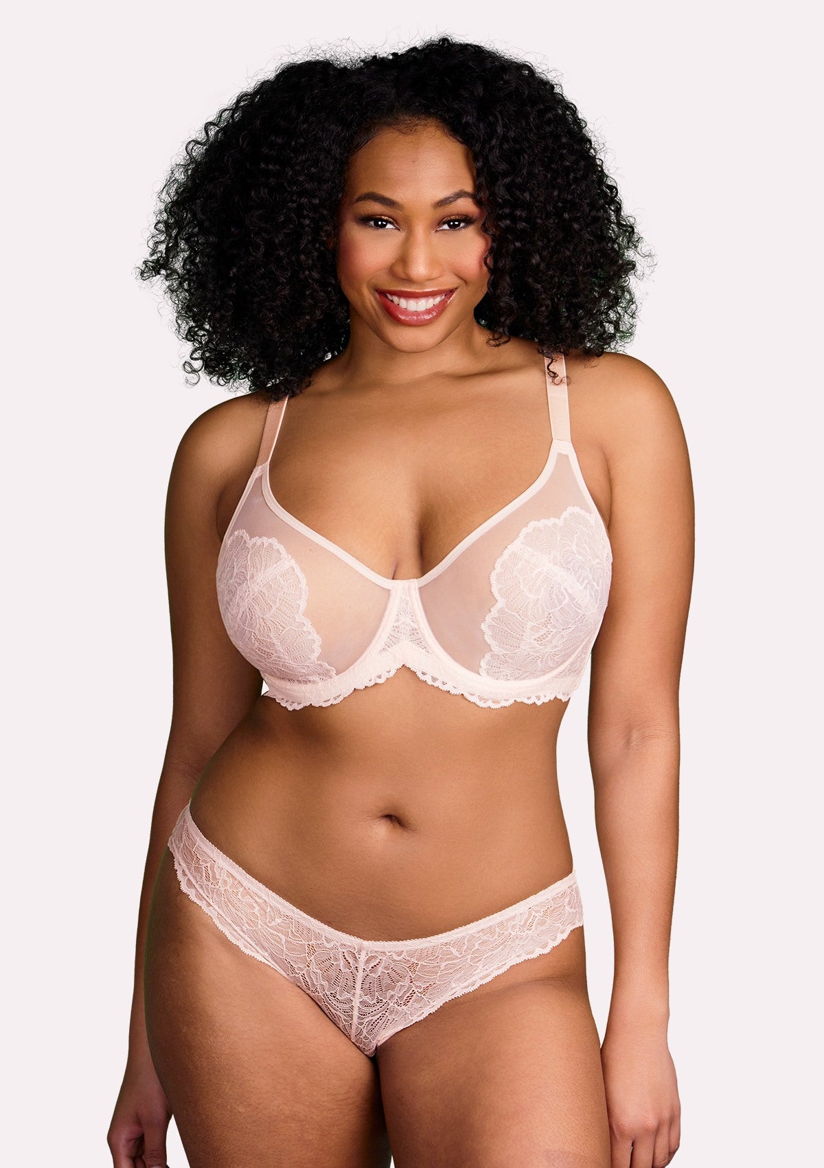 HSIA Blossom Pink Unlined Lace Bra - HSIA