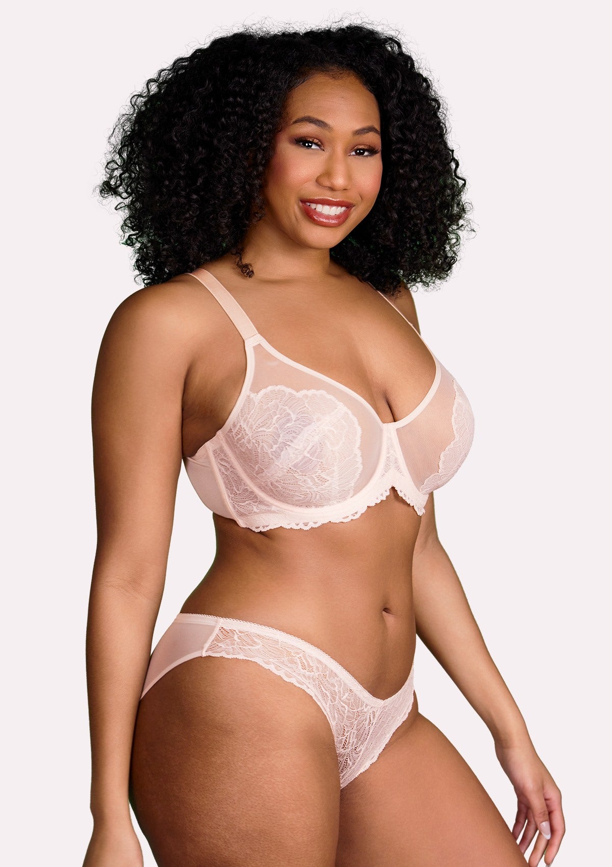 HSIA Blossom Pink Unlined Lace Bra - HSIA
