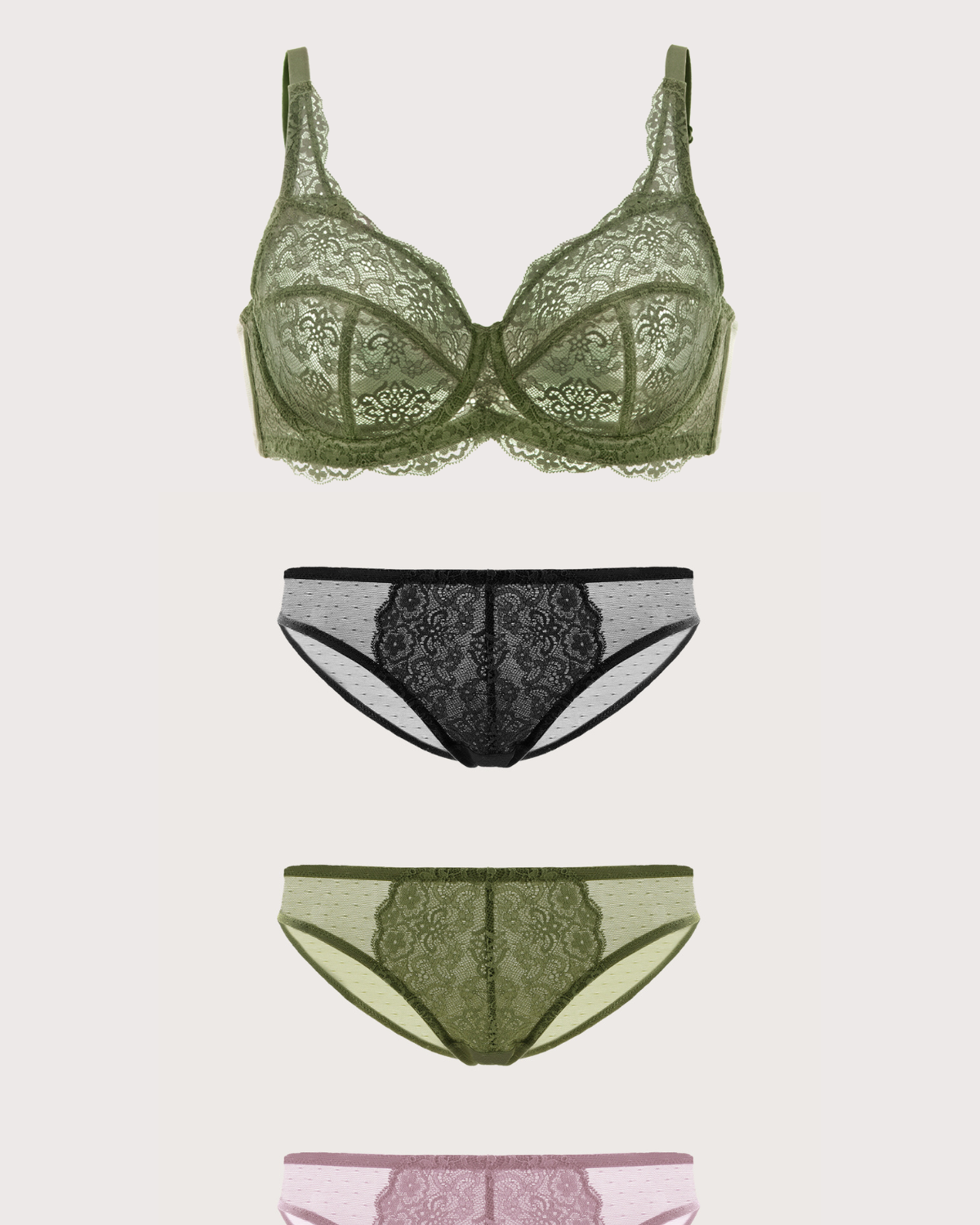 HSIA Black All-Over Floral Lace Bra Bundle - HSIA