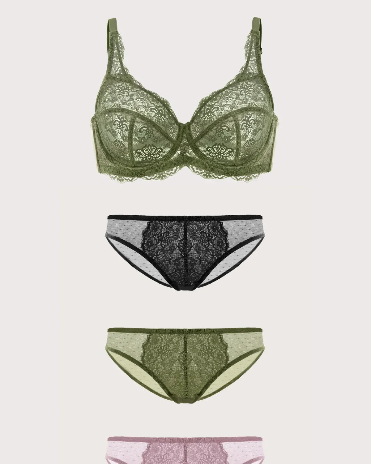 HSIA Black All-Over Floral Lace Bra Bundle - HSIA
