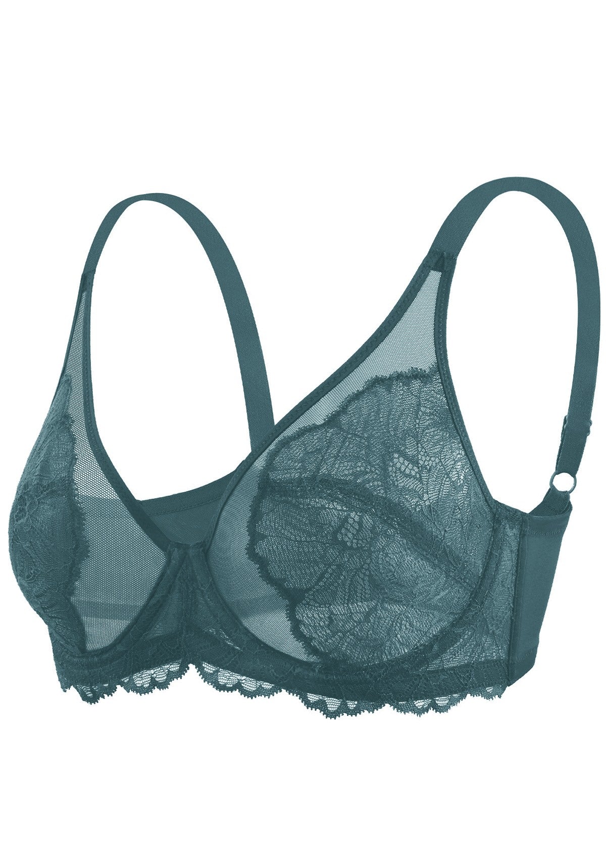 HSIA Blossom Dark Blue Unlined Lace Bra - HSIA