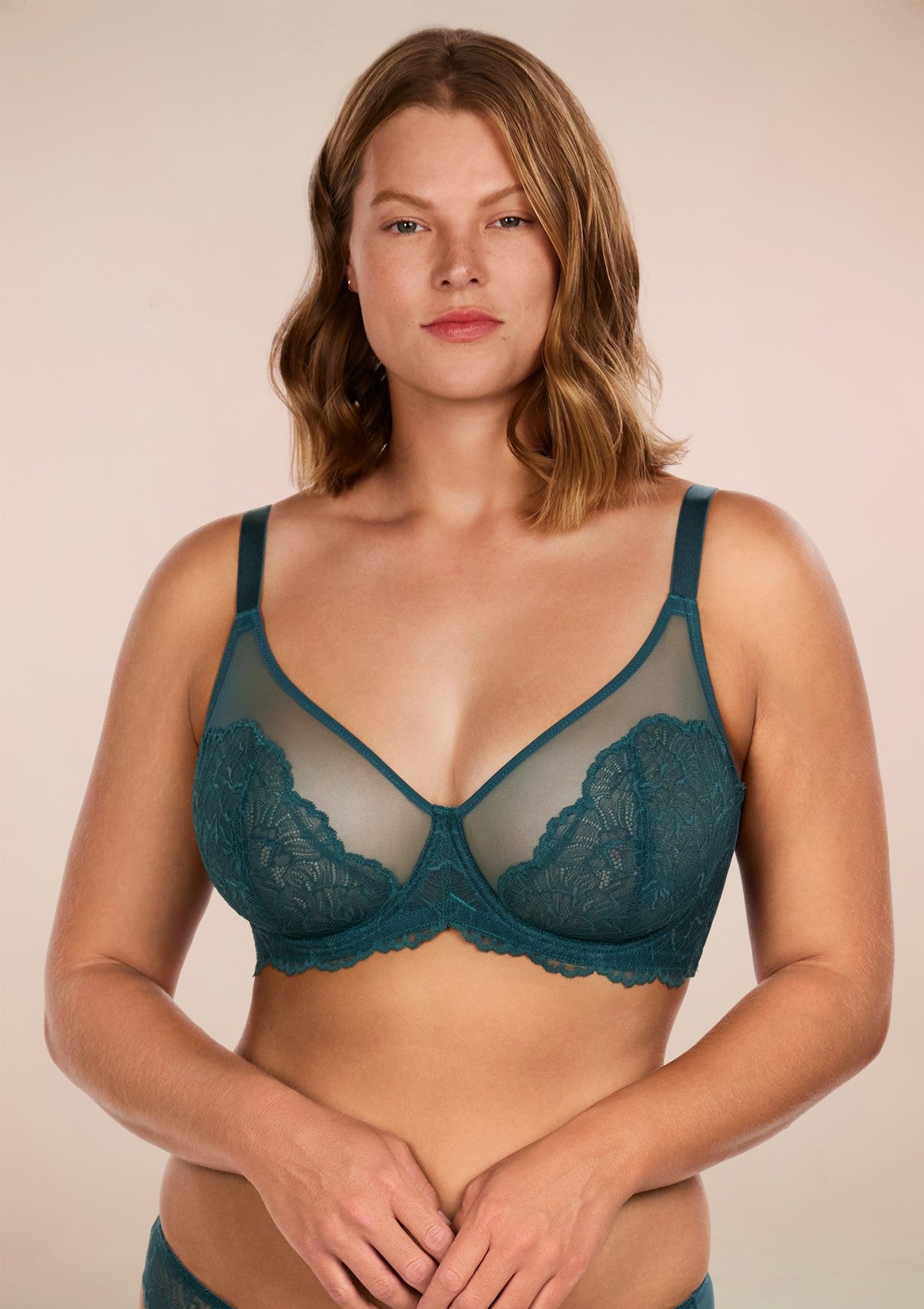 HSIA Blossom Dark Blue Unlined Lace Bra - HSIA