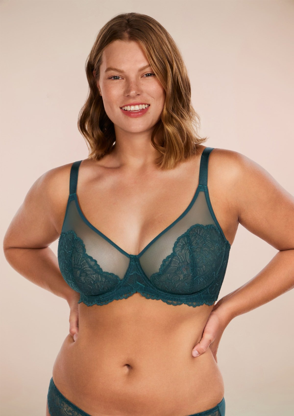 HSIA Blossom Dark Blue Unlined Lace Bra - HSIA