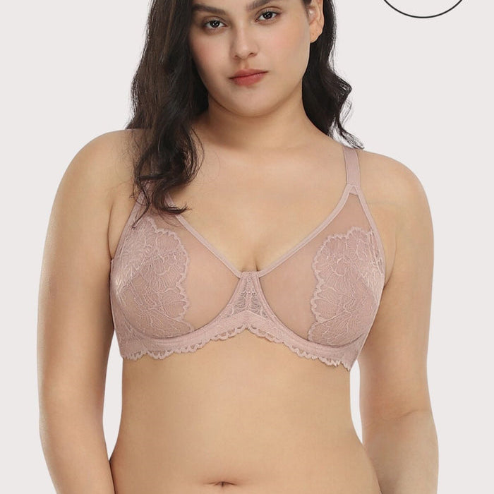 HSIA Blossom Pink Unlined Lace Bra - HSIA