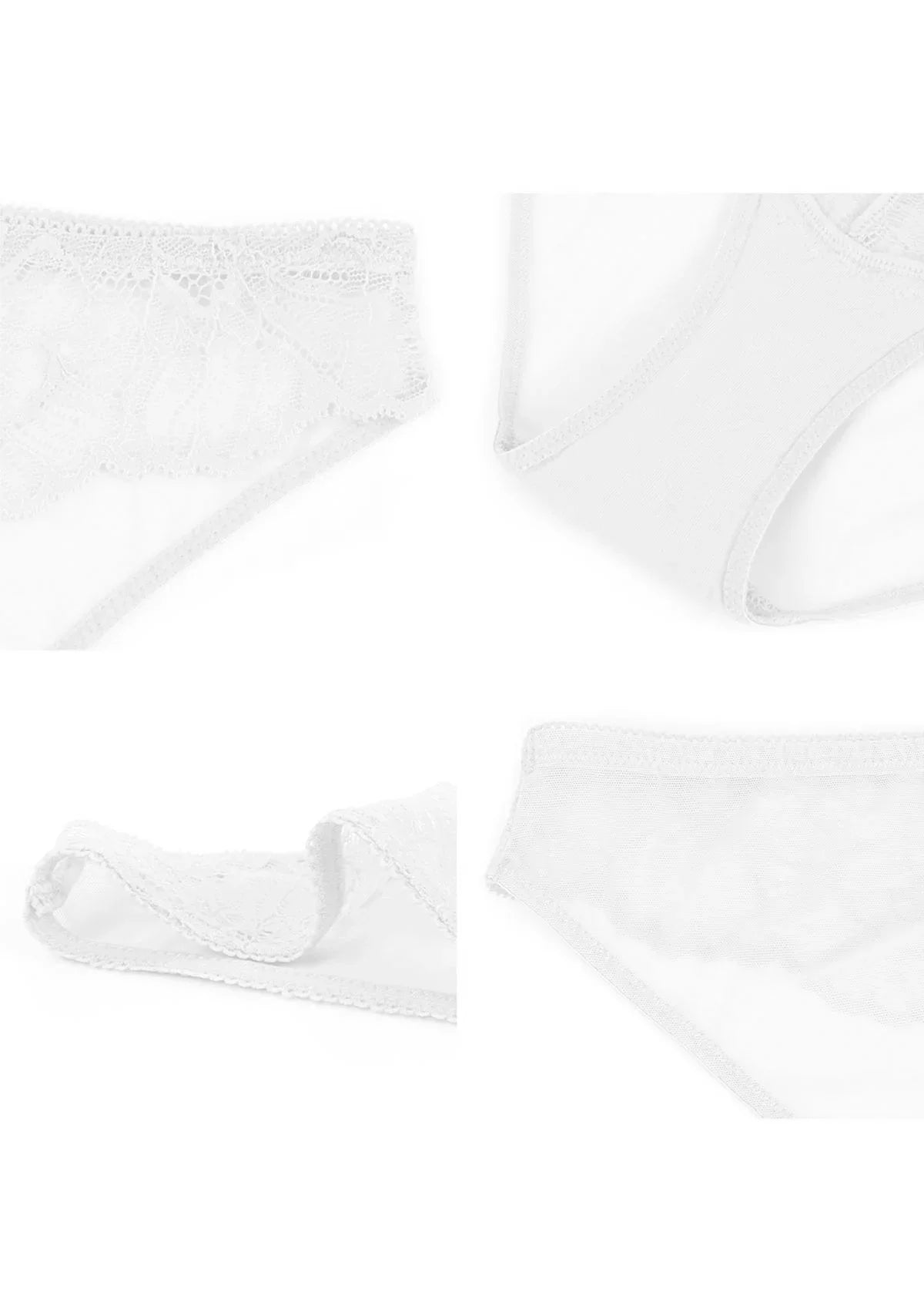 HSIA Blossom Lace White Bikini Underwear - HSIA