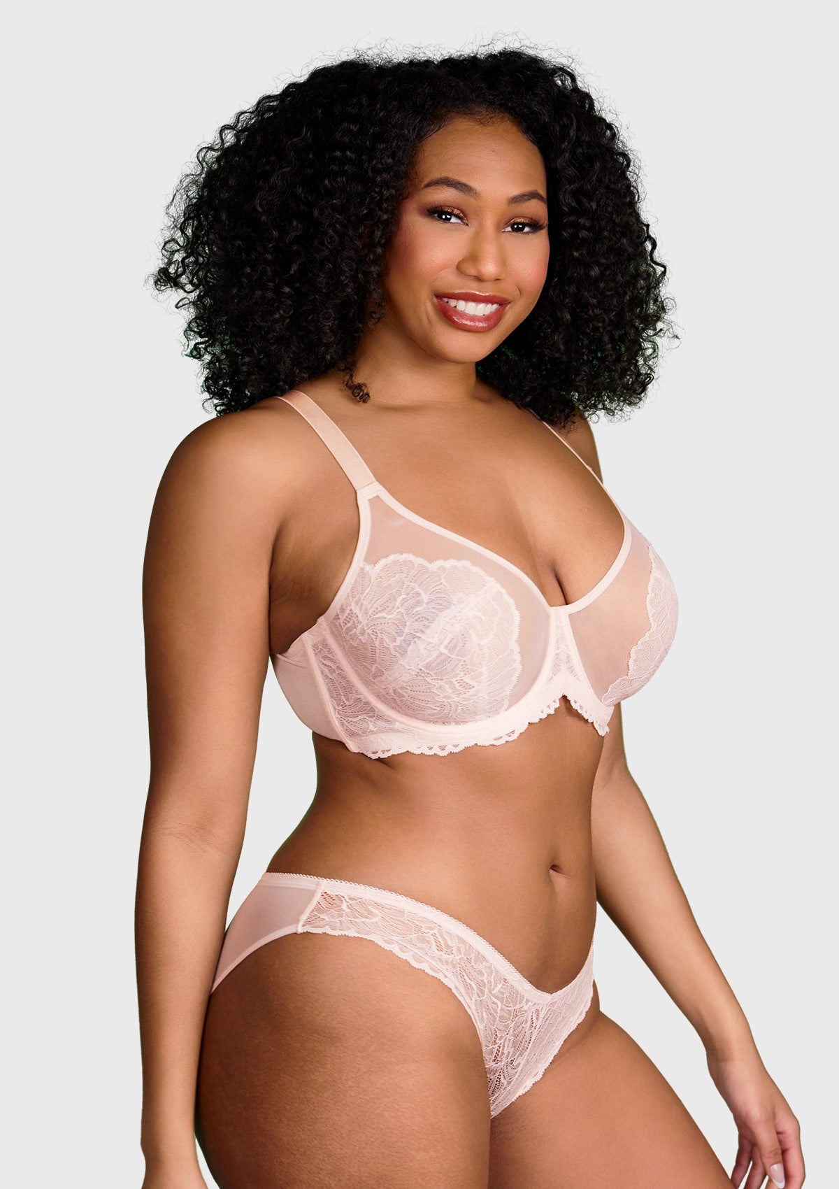 HSIA Blossom Pink Unlined Lace Bra - HSIA