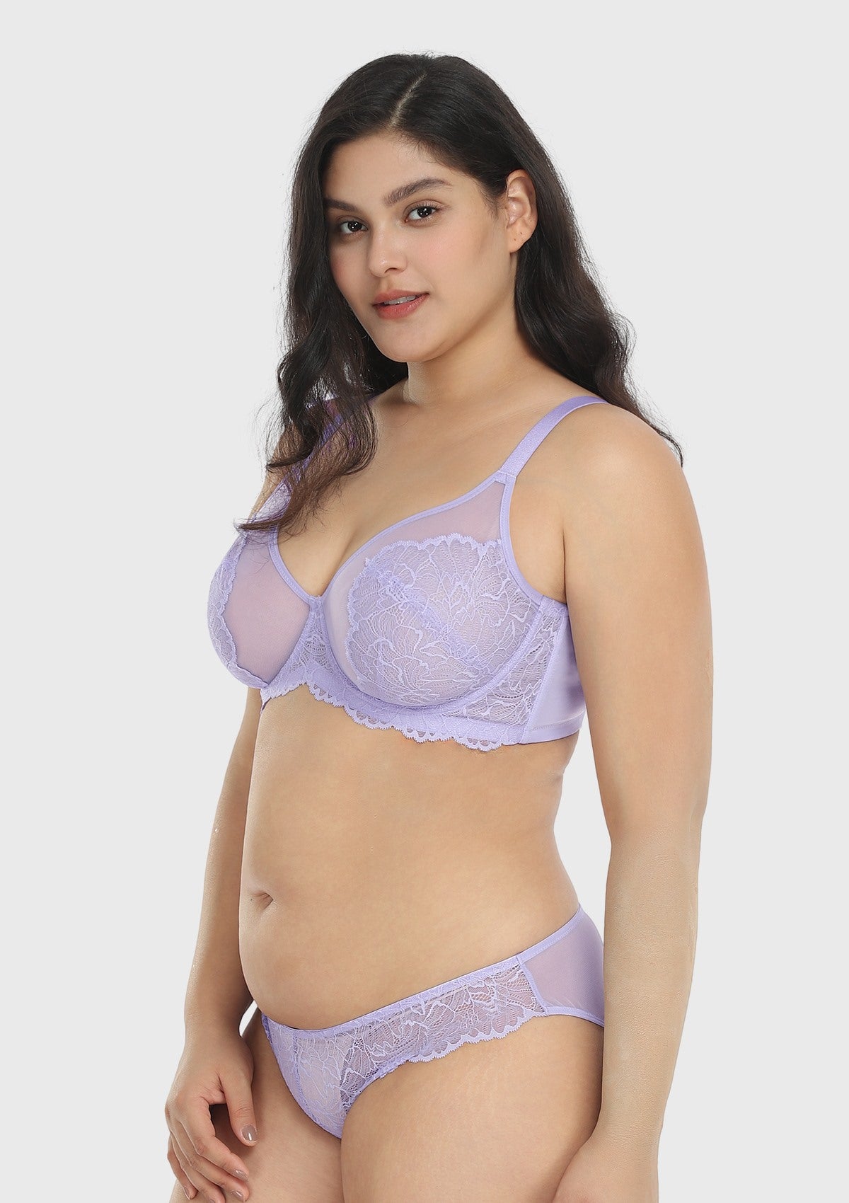 HSIA Blossom Purple Unlined Lace Bra - HSIA
