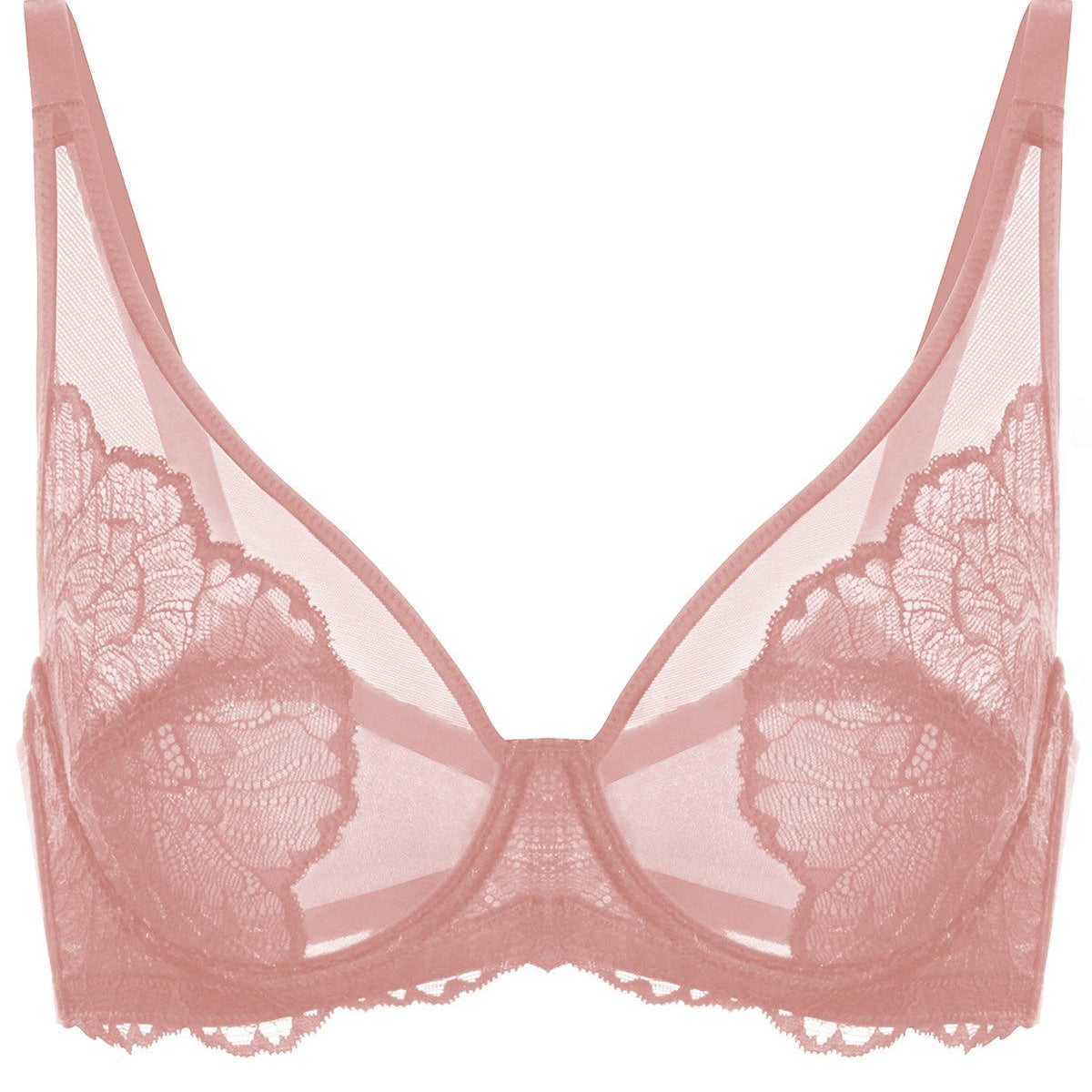 HSIA Blossom Pink Unlined Lace Bra - HSIA