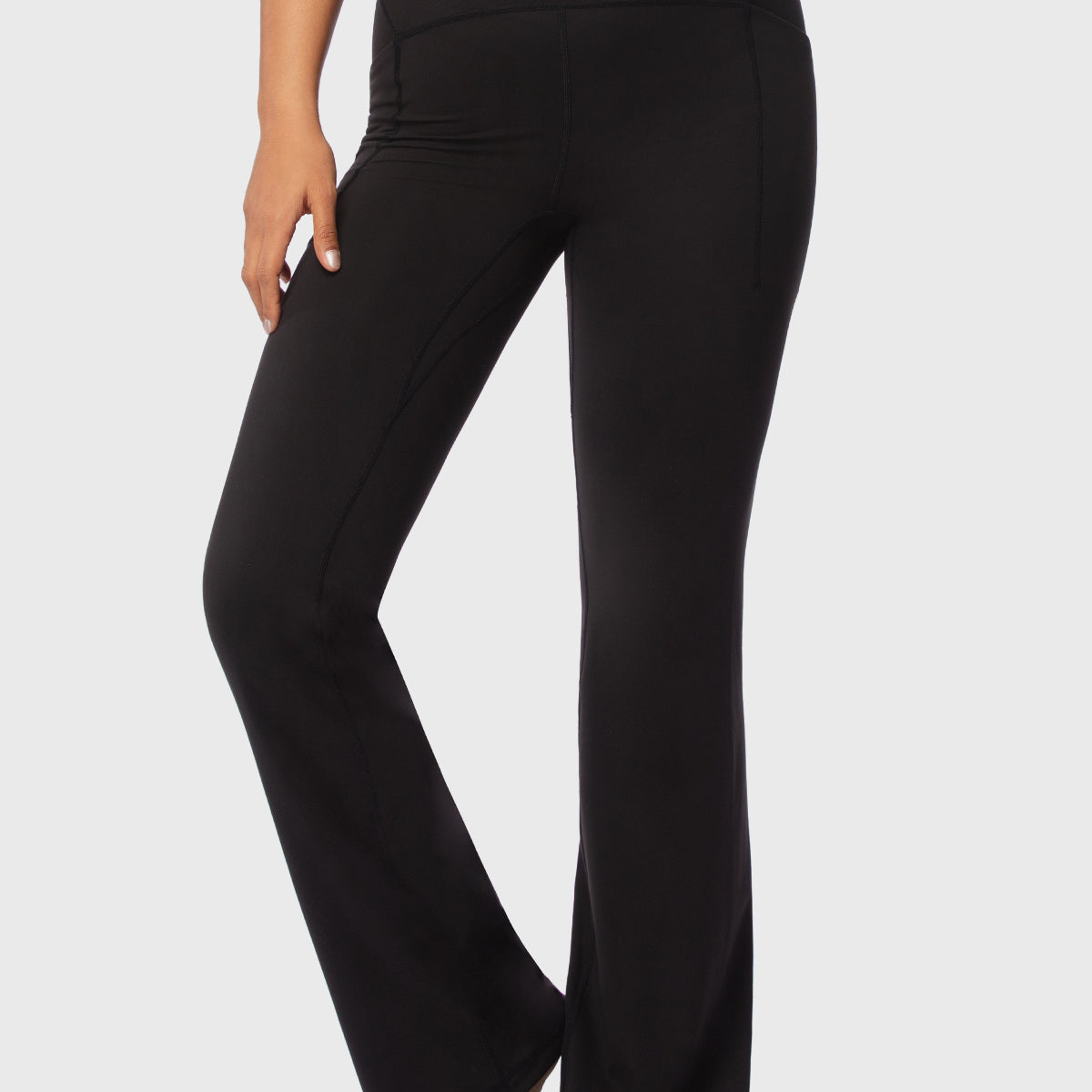 LEAPX High-Waisted Stretch Bootcut Yoga Pants Workout Leggings With Pockets - HSIA