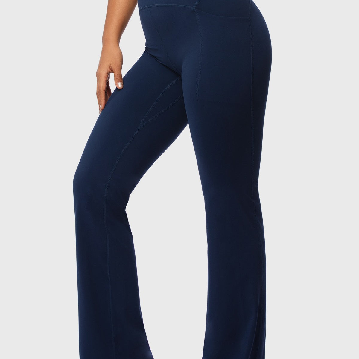 LEAPX High-Waisted Stretch Bootcut Yoga Pants Workout Leggings With Pockets - HSIA
