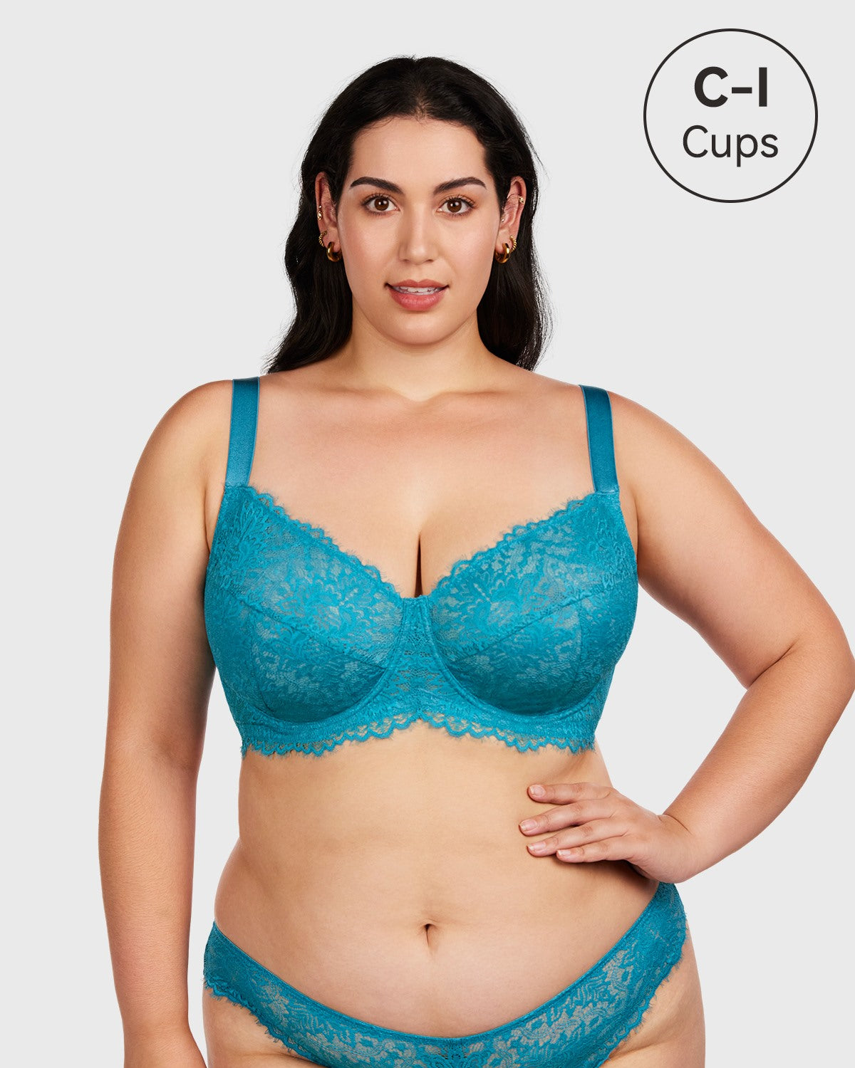 HSIA Horizon Blue Sunflower Underwire Lace Bra - HSIA