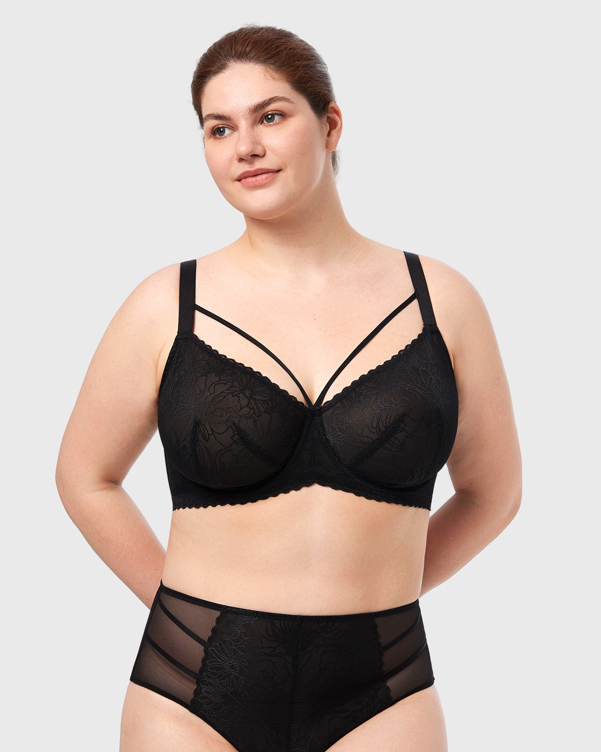 HSIA Penumbra Floralette Unlined Strappy Lace Uderwire Bra - HSIA