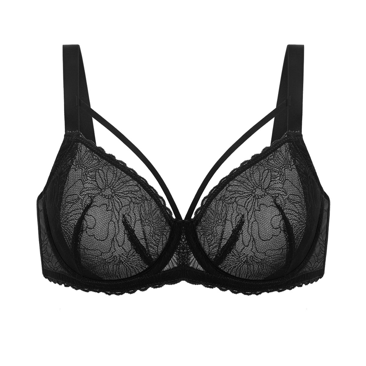 HSIA Penumbra Floralette Unlined Strappy Lace Uderwire Bra - HSIA