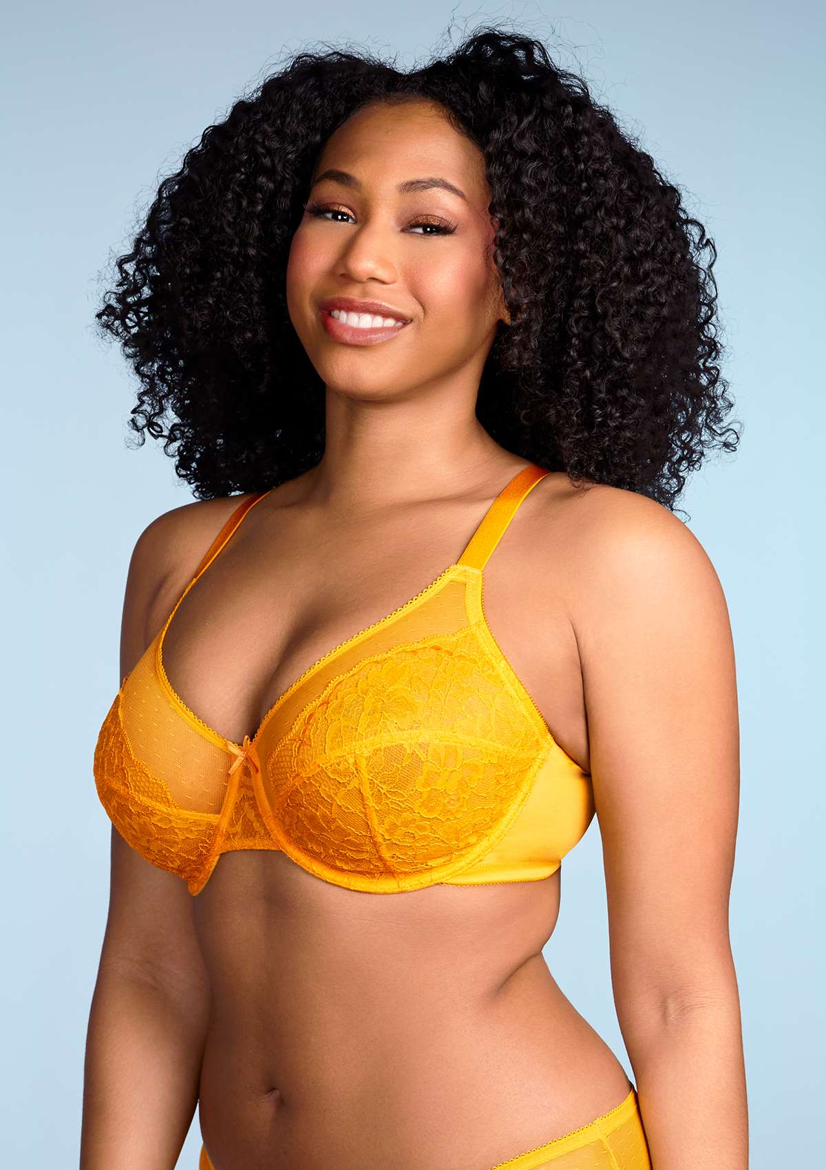 (Cardi B recommends)Enchante Yellow Lace Underwire Bra - HSIA